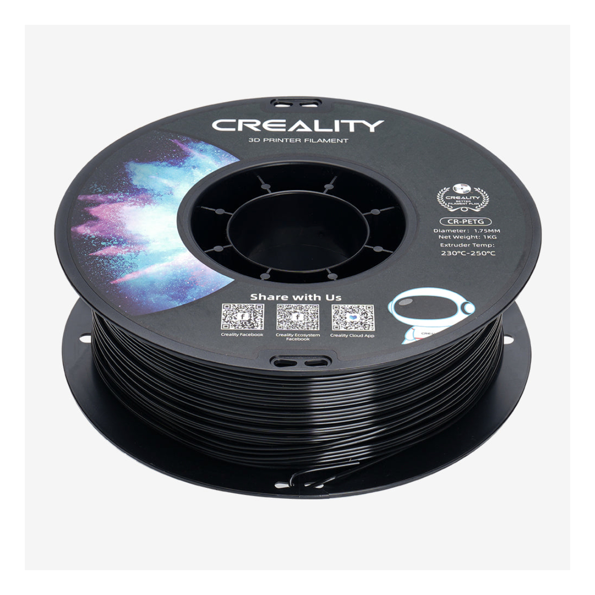 CREALITY CR-PETG Filament Υλικό Εκτύπωσης 1 kg, Μαύρο | Creality| Image 3