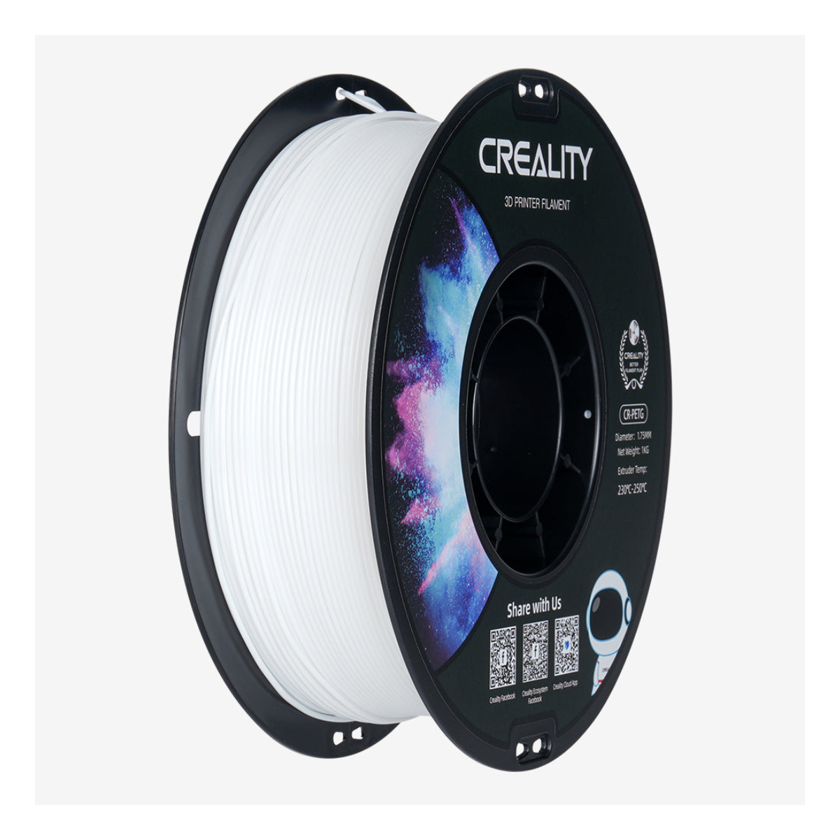 CREALITY CR-PETG Filament Υλικό Εκτύπωσης 1 kg, Άσπρο | Creality| Image 1