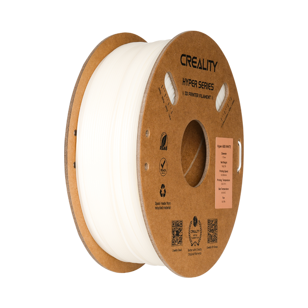 CREALITY Hyper ABS Filament Υλικό Εκτύπωσης 1 kg, Άσπρο | Creality| Image 1