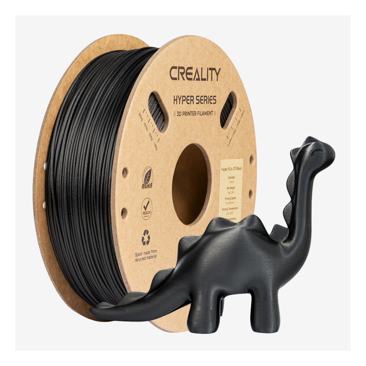CREALITY Hyper PLA Carbon Fibre Filament Υλικό Εκτύπωσης 1 kg, Μαύρο | Creality| Image 2