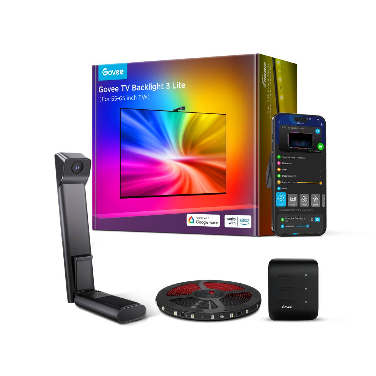 GOVEE H6099 TV Backlight 3 Lite Έξυπνος Οπίσθιος Φωτισμός με Κάμερα για Τηλεοράσεις 55″-65″ | Govee| Image 1