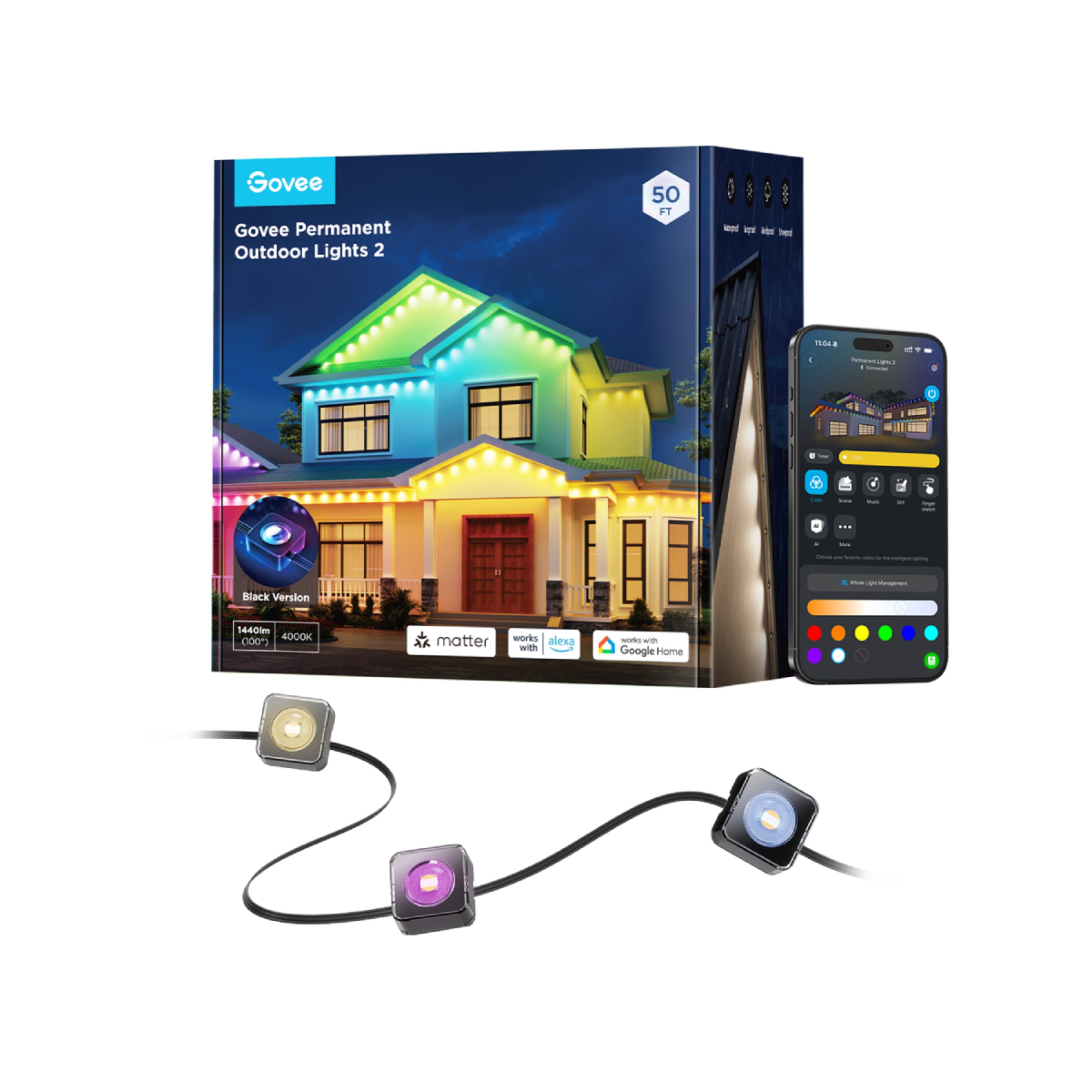 GOVEE H705B Smart LED Ταινία Μόνιμου Φωτισμού Εξωτερικού Χώρου 15m, Πολύχρωμο  | Govee| Image 2