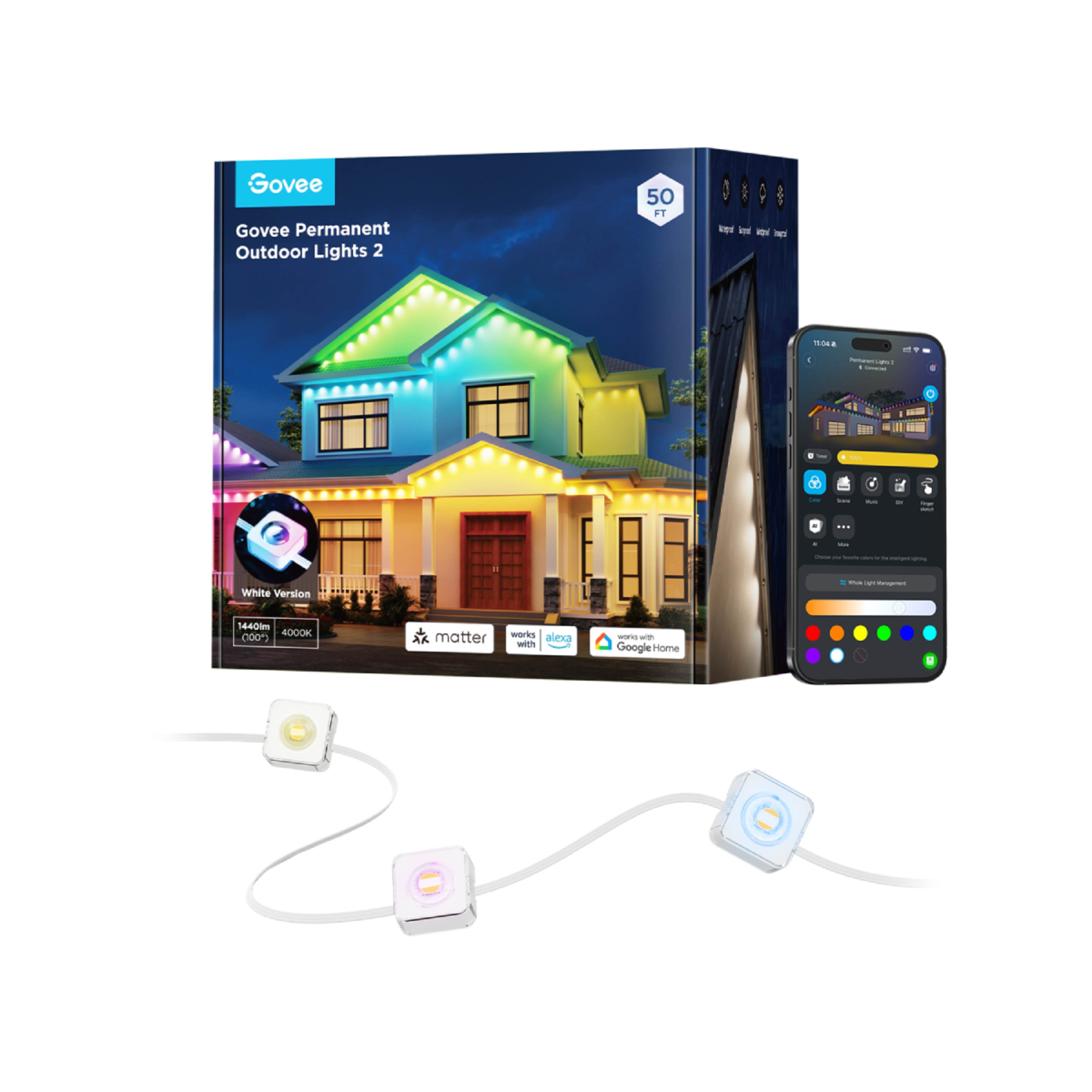 GOVEE H705B Smart LED Ταινία Μόνιμου Φωτισμού Εξωτερικού Χώρου 15m, Πολύχρωμο  | Govee| Image 1