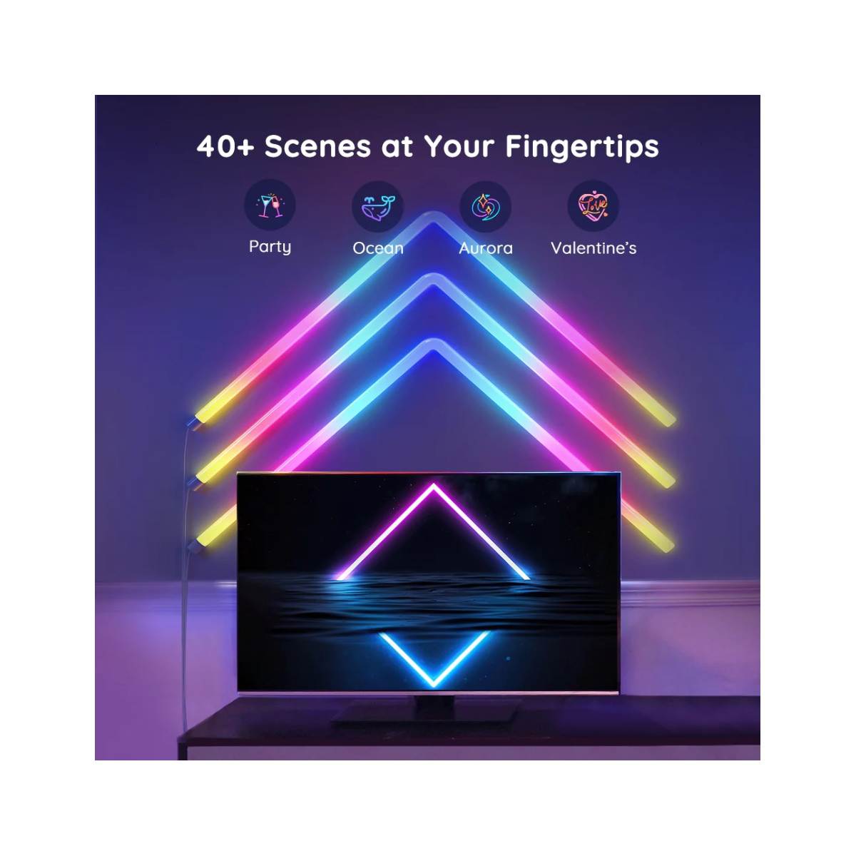 GOVEE B6062201 Gaming Μπάρες Φωτισμού για Τοίχο, (6tubes+1curve) | Govee| Image 5