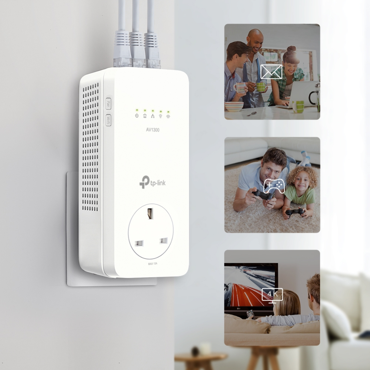 TP-LINK TL-WPA8631P Σετ Powerline Διπλό με Wi-Fi | Tp-link| Image 3