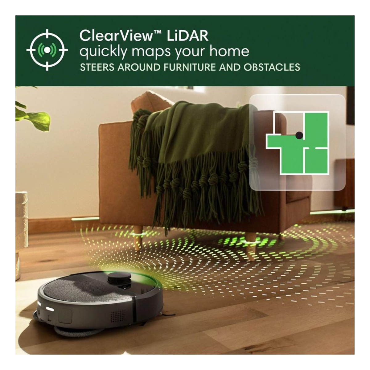 ROOMBA G185040 Plus 405 Combo+ Ρομποτική Σκούπα-Σφουγγαρίστρα με Κάδο, Μαύρο | Irobot| Image 7