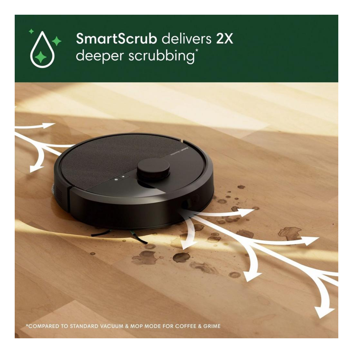ROOMBA G185040 Plus 405 Combo+ Ρομποτική Σκούπα-Σφουγγαρίστρα με Κάδο, Μαύρο | Irobot| Image 2