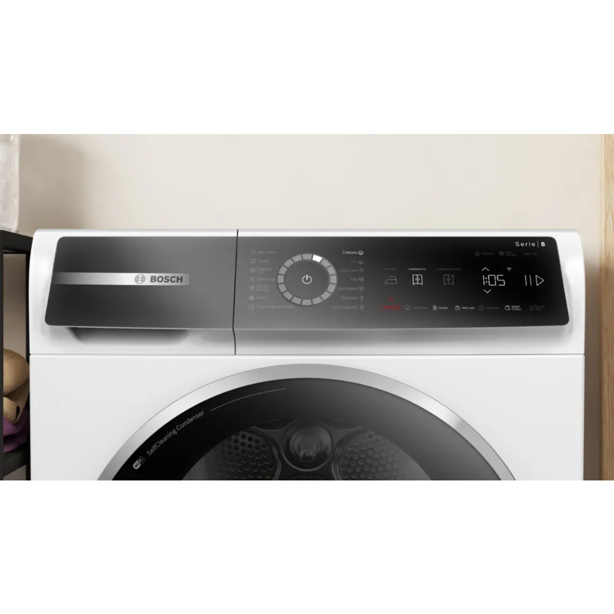 BOSCH WQB246DNBY Σειρά 8 Στεγνωτήριο Ρούχων με Αντλία Θερμότητας 9 kg, Άσπρο | Bosch| Image 2