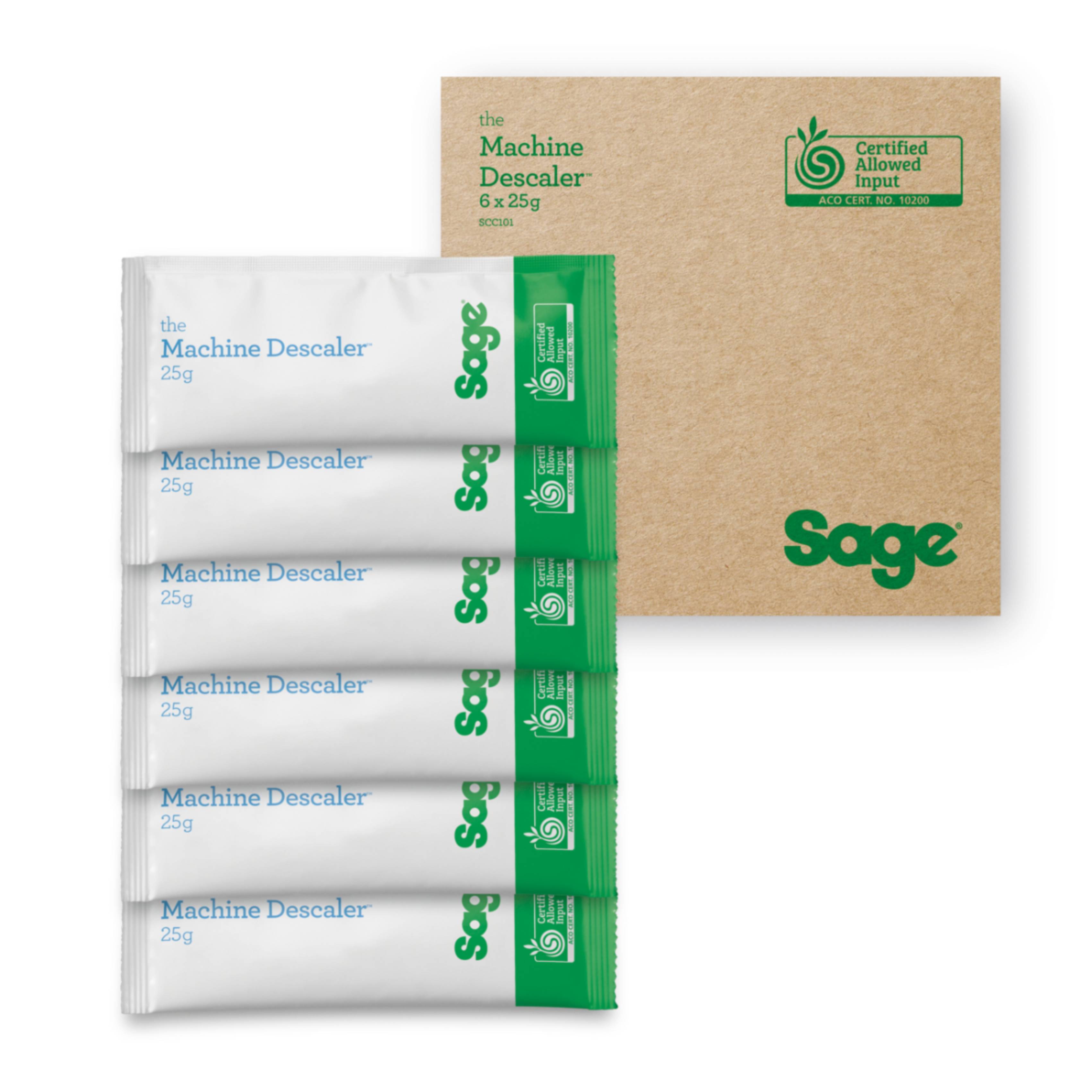 SAGE SCC101NEU0ZEU1 Organic Σκόνη Αφαλάτωσης για Μηχανές Καφέ Espresso, 6 Τεμάχια | Sage| Image 1