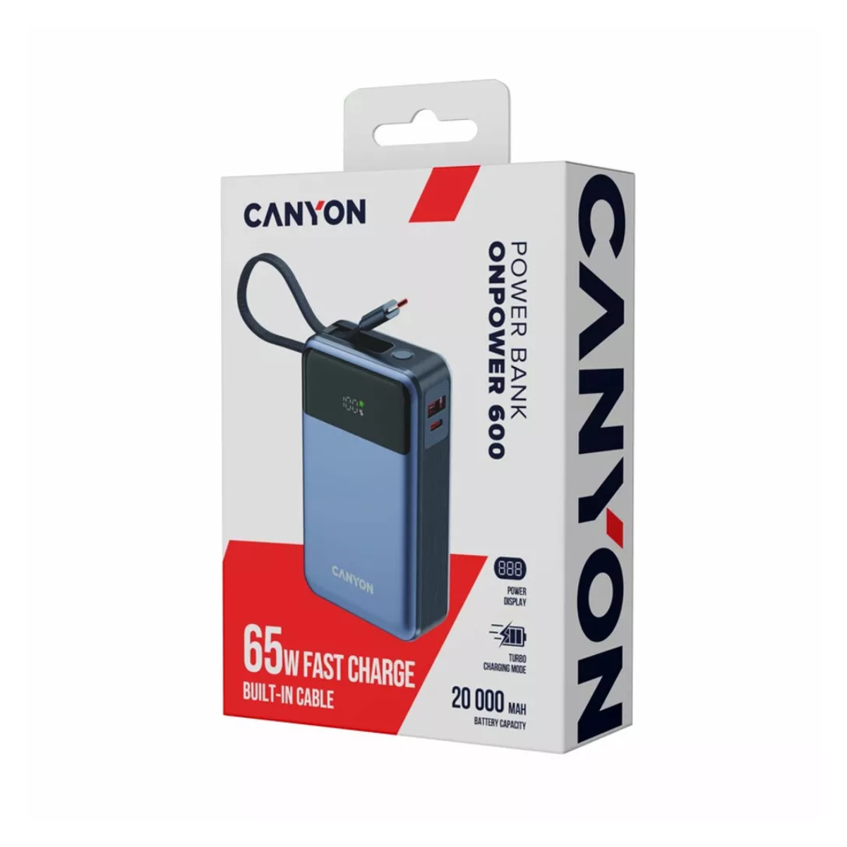 CANYON CNS-CPB600DG OnPower PB-600 Φορητή Μπαταρία 20000 mAh, Γκρίζο | Canyon| Image 5