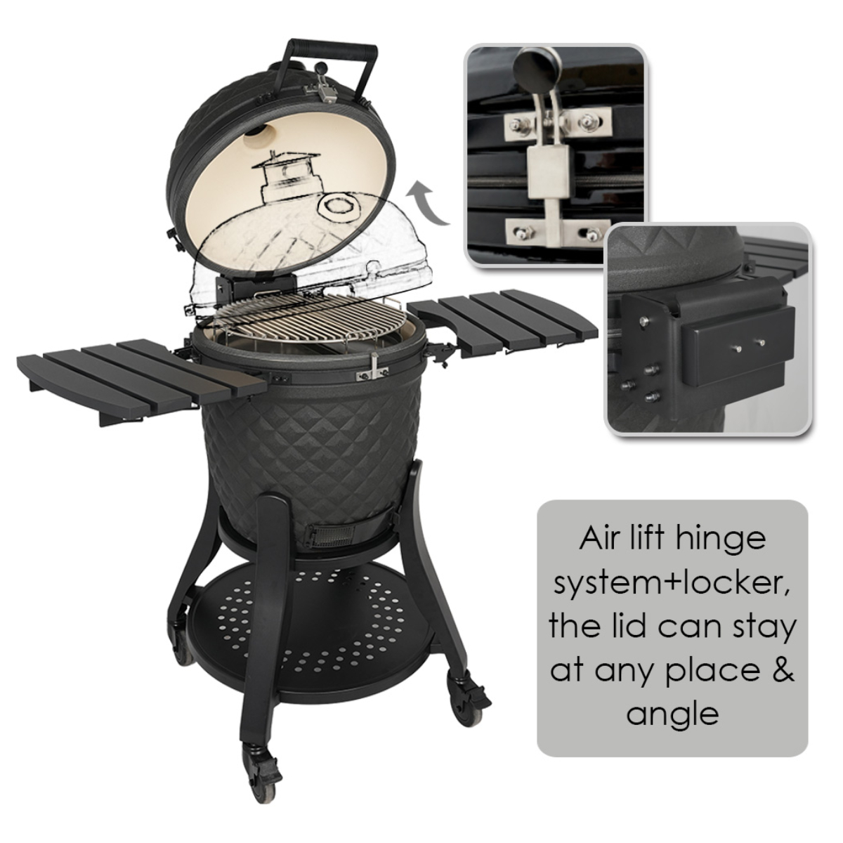 KAMADO IMS-PREMIUM 22 Ψησταριά Κάρβουνου Φ46.5cm | Kamado| Image 4