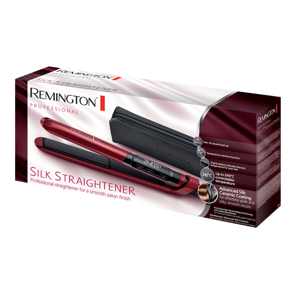 REMINGTON S9600 Silk Κεραμικό Σίδερο Μαλλιών, Κόκκινο | Remington| Image 3