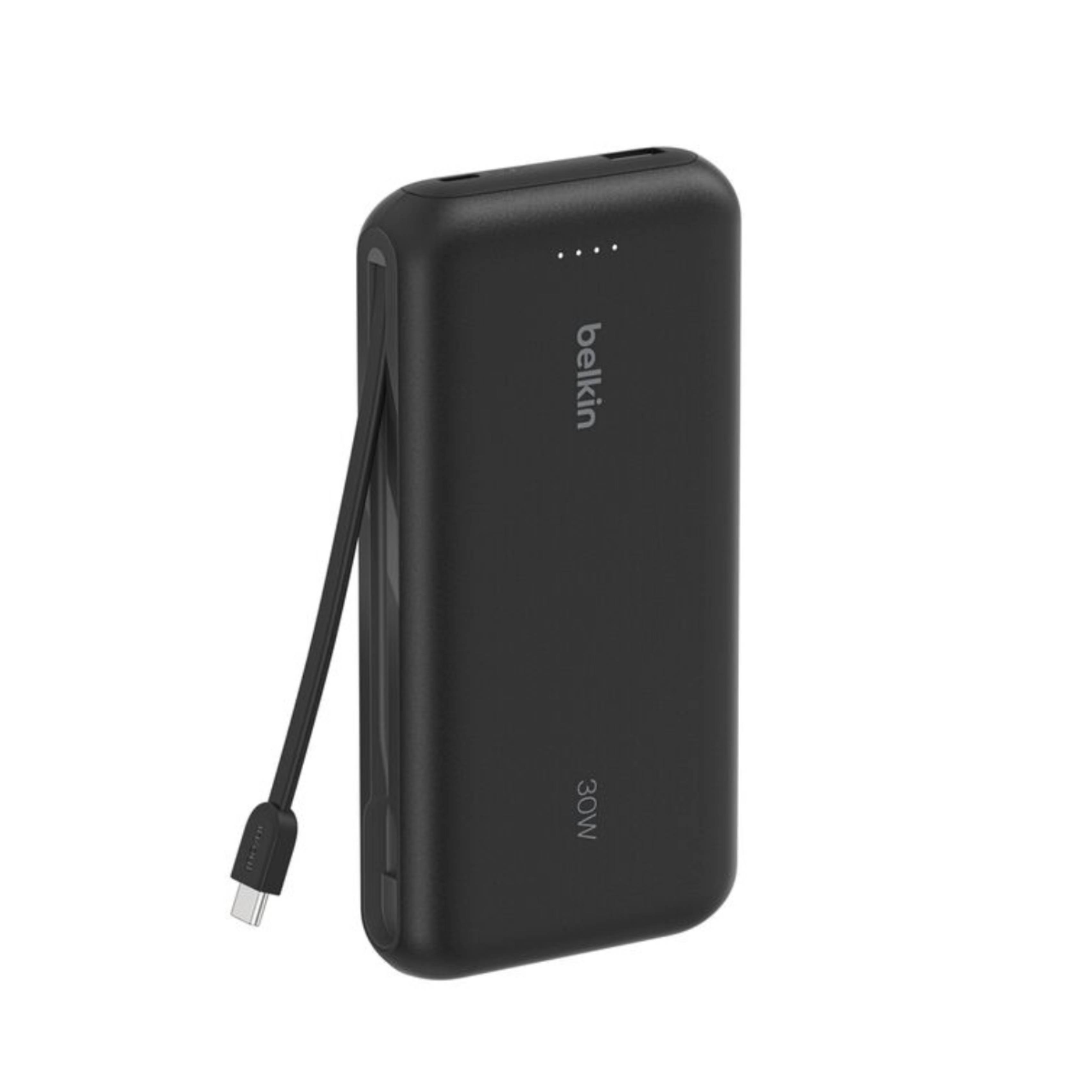 Belkin Power Bank/Φορητή Μπαταρία 20.000 mAh με Ενσωματωμένο Καλώδιο USB-C και Ταχεία Φόρτιση Power Delivery, Μαύρο | Belkin| Image 1