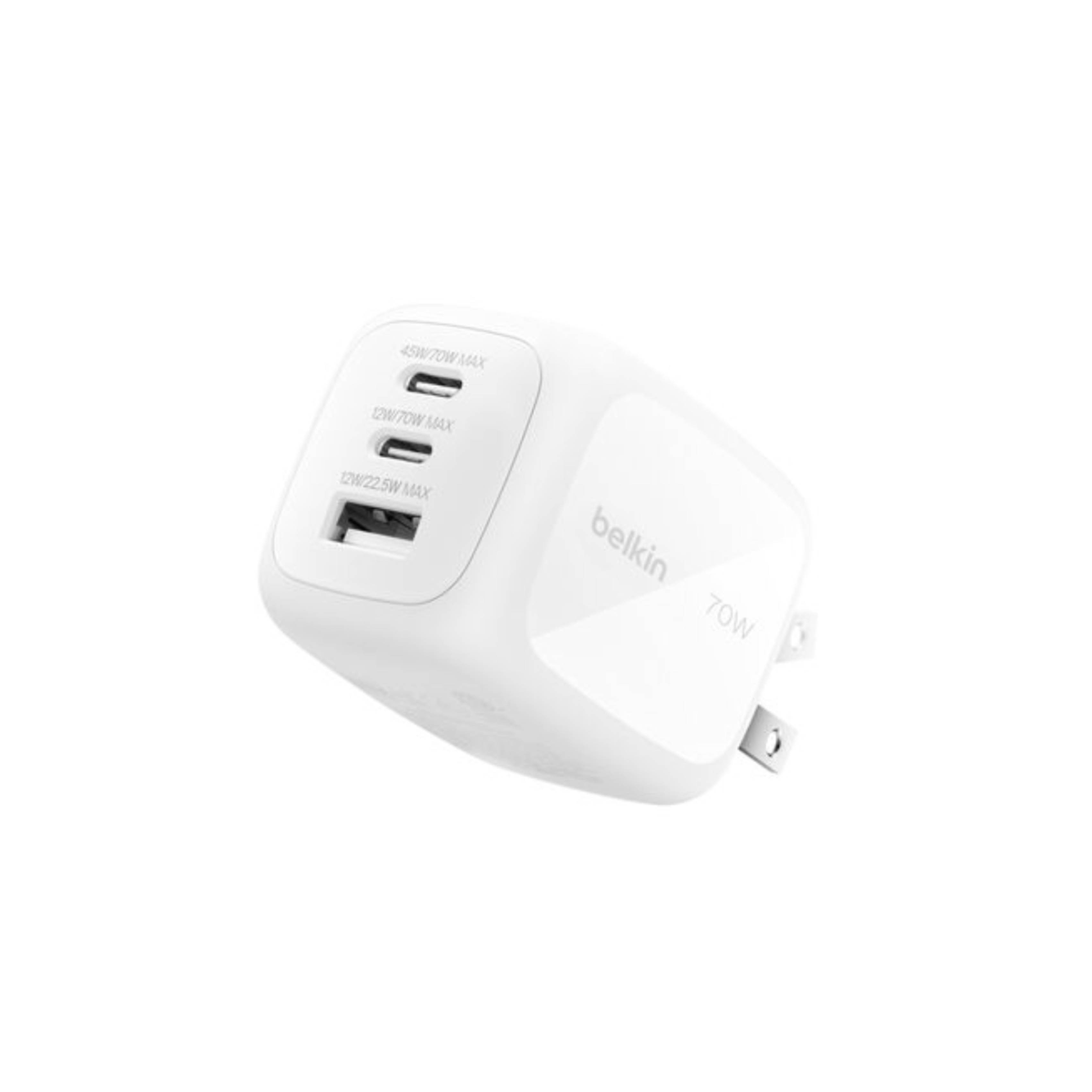 Belkin BoostCharge Pro 70W Τριπλός Φορτιστής GaN με Travel Adapter Kit, Άσπρο | Belkin| Image 3