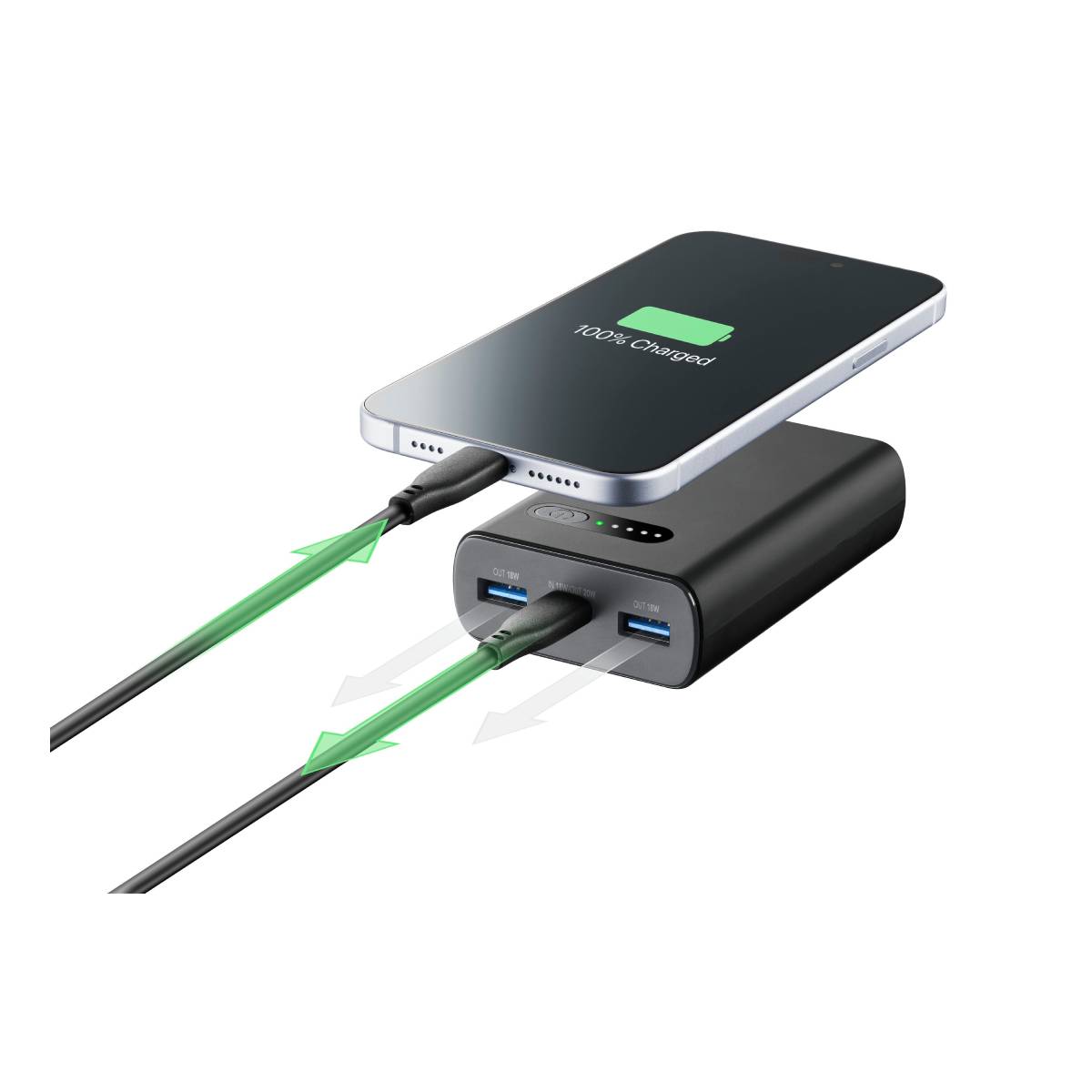 CELLULAR LINE Fast PD 10000 Power Bank Φορητή Μπαταρία 10.000 mAh, Μαύρο | Cellular-line| Image 2