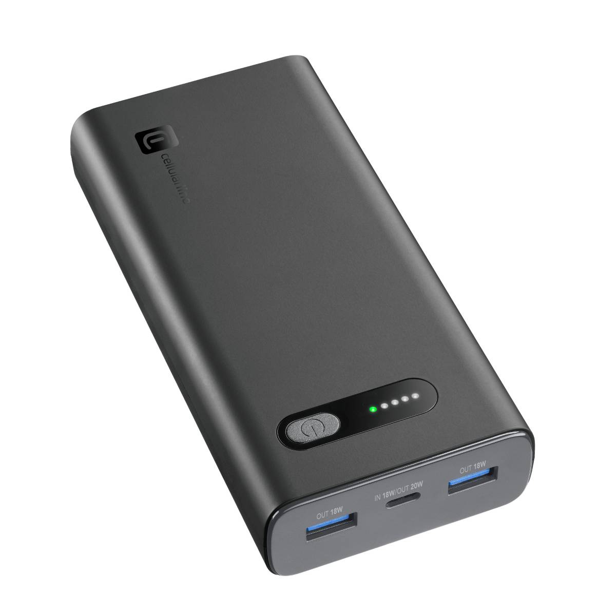 Cellularline Fast PD 20000 Power Bank Φορητή Μπαταρία 20.000 mAh, Μαύρο | Cellular-line| Image 1