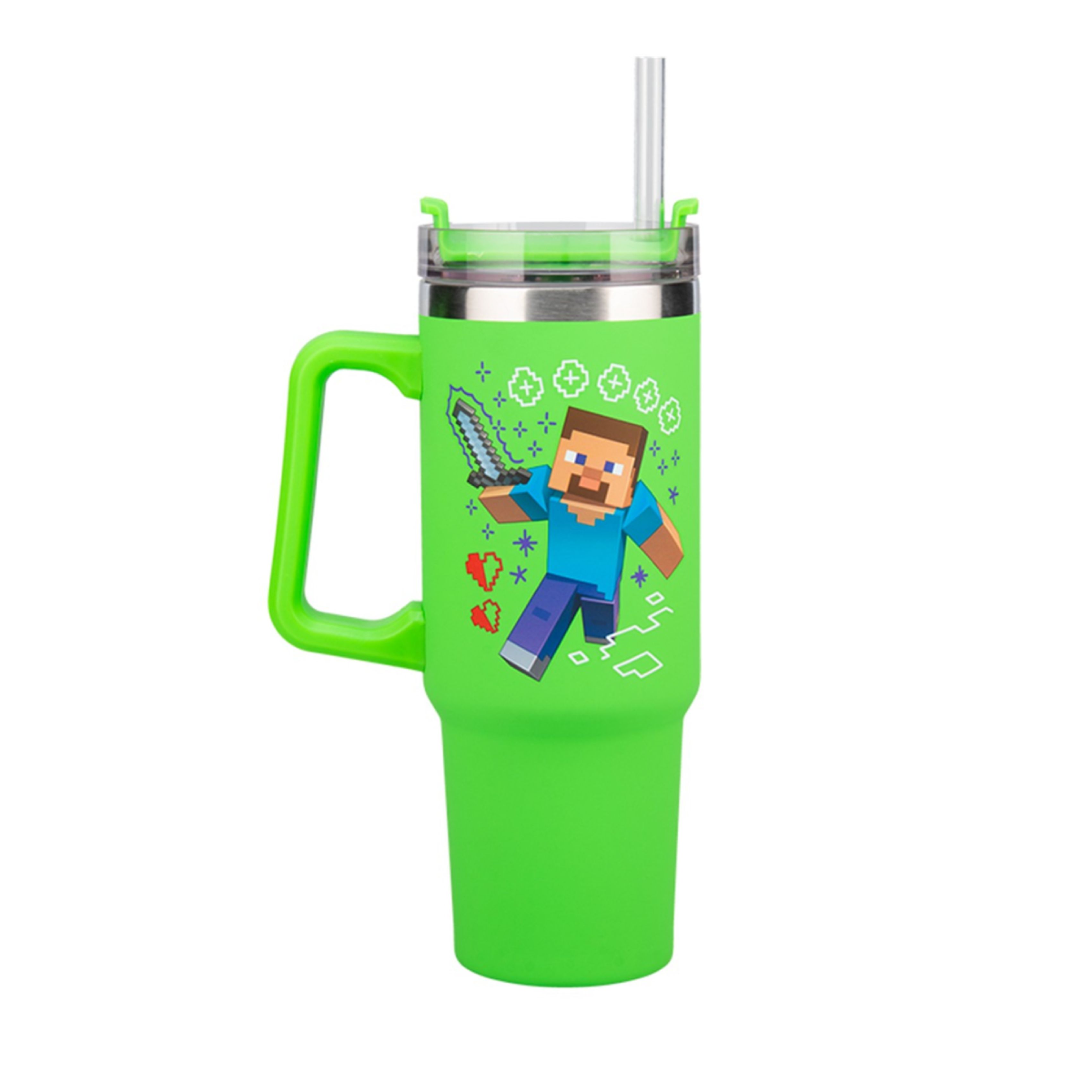 Image of suggested product: PALADONE 104474 Minecraft Green Insulated Travel Cup with Straw, 900 ml