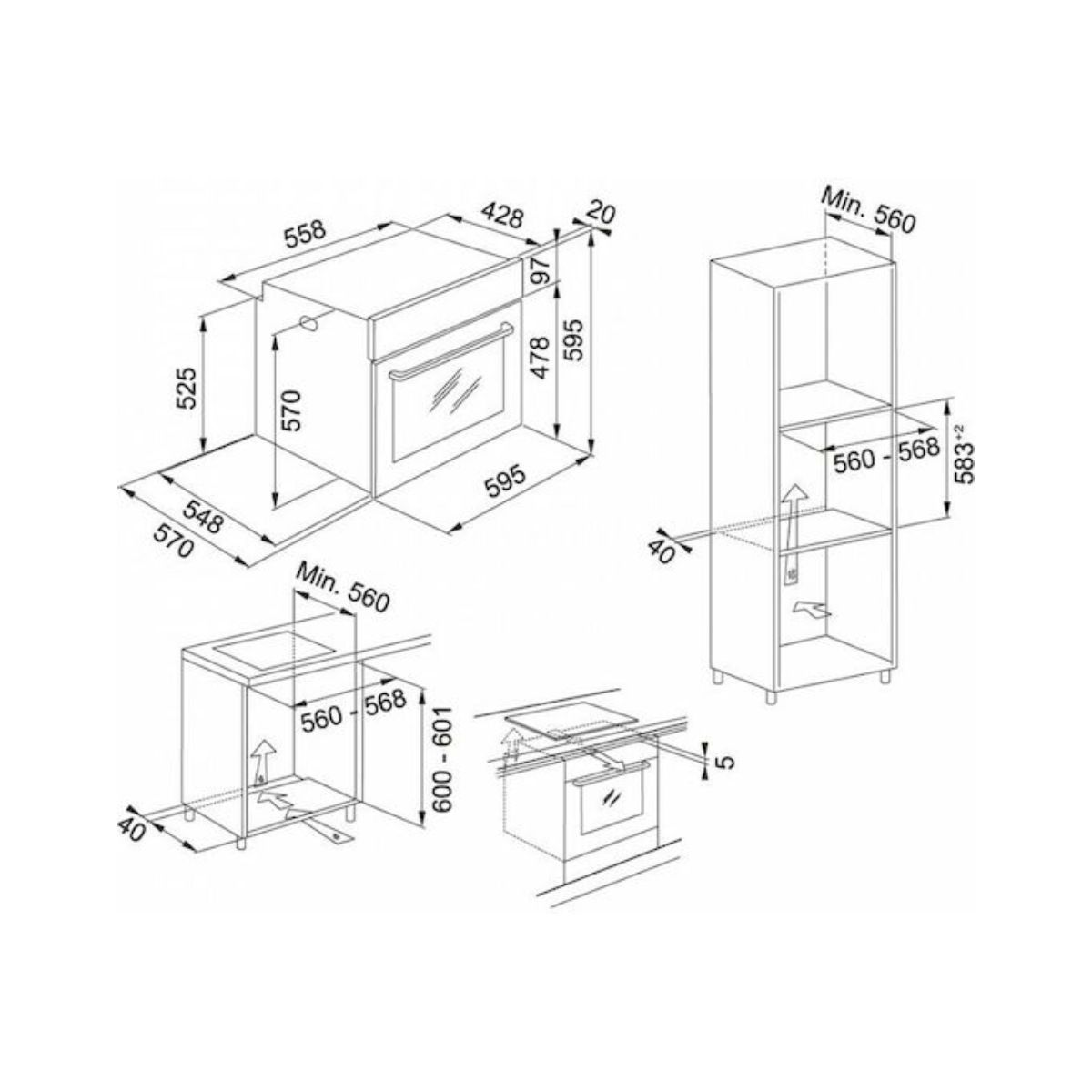 FRANKE FSM 97 P XS Εντοιχιζόμενος Φούρνος Άνω Πάγκου με Πυρόλυση 71 Lt, Inox  | Franke| Image 4