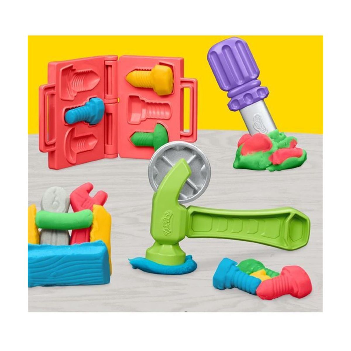 HASBRO 100310 Play‑Doh Stamp & Saw Tool Bench, Σετ Παιχνιδιού Play‑Doh με Πάγκο Εργαλείων | Hasbro| Image 3