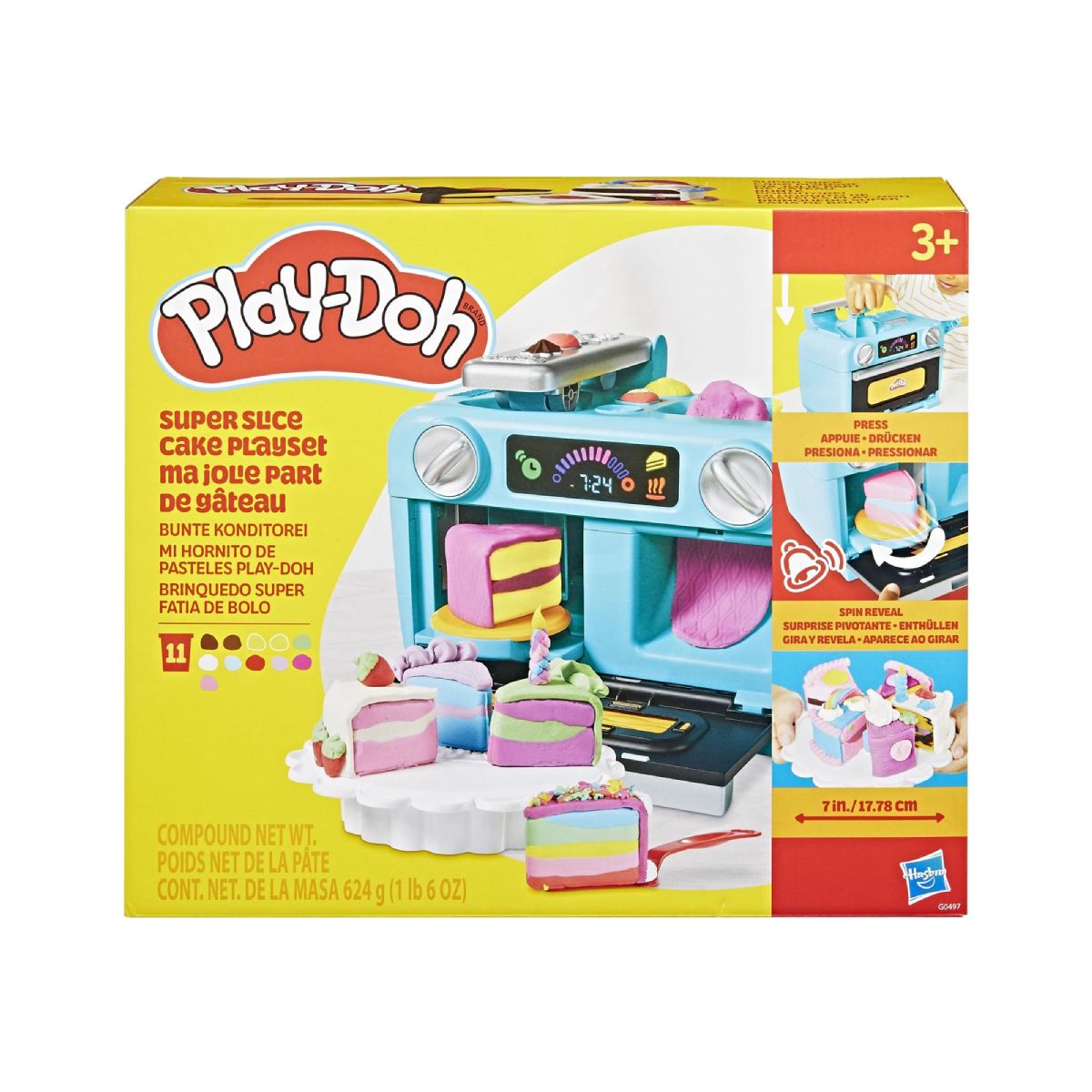 HASBRO 109978 Play‑Doh Doh & More Super Slice Cake Playset, Σετ Play‑Doh για Δημιουργία Τούρτας | Hasbro| Image 1