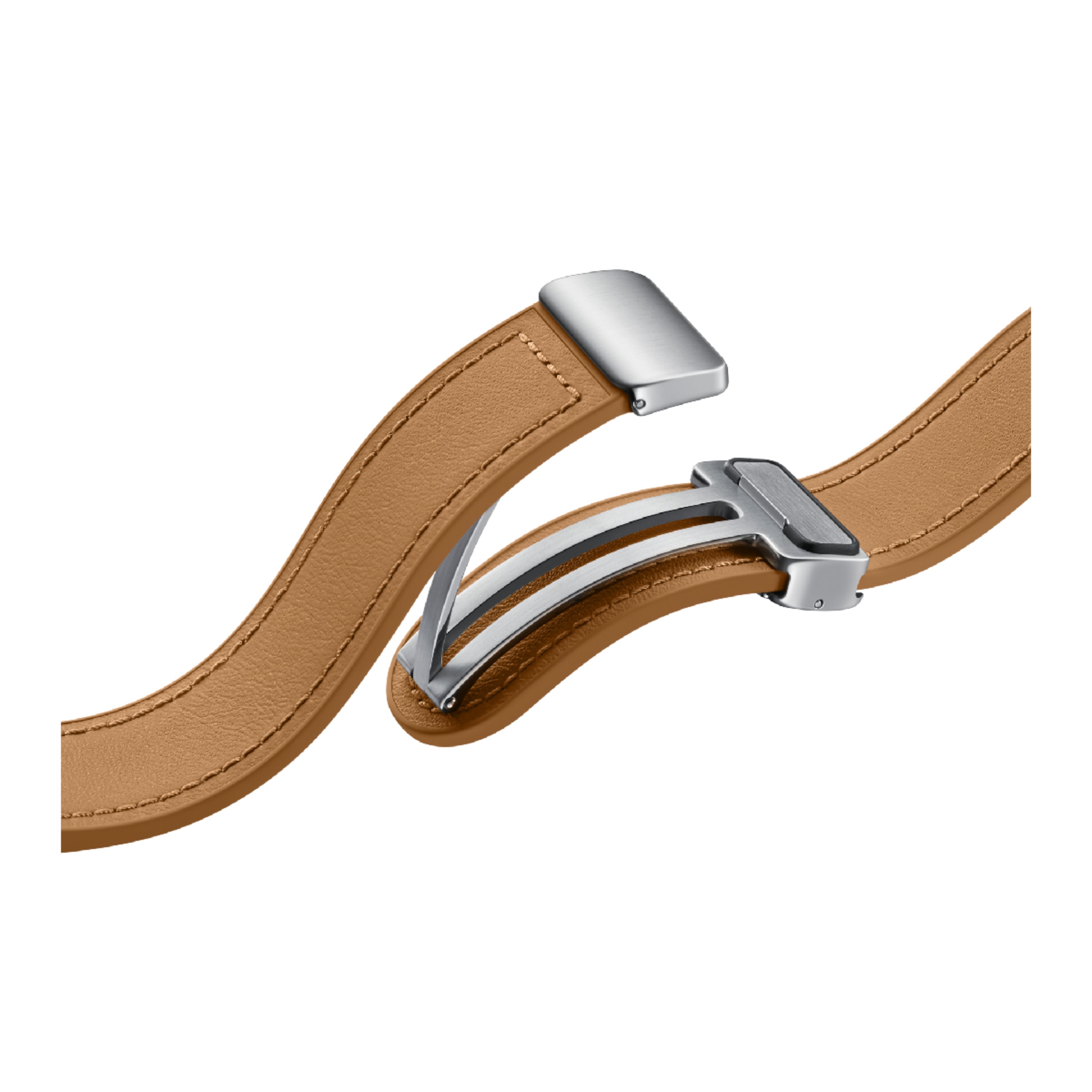 SAMSUNG SHR94LDEGEU Λουράκι D-Buckle από Υβριδικό Eco-Δέρμα S/M, Camel | Samsung| Image 3
