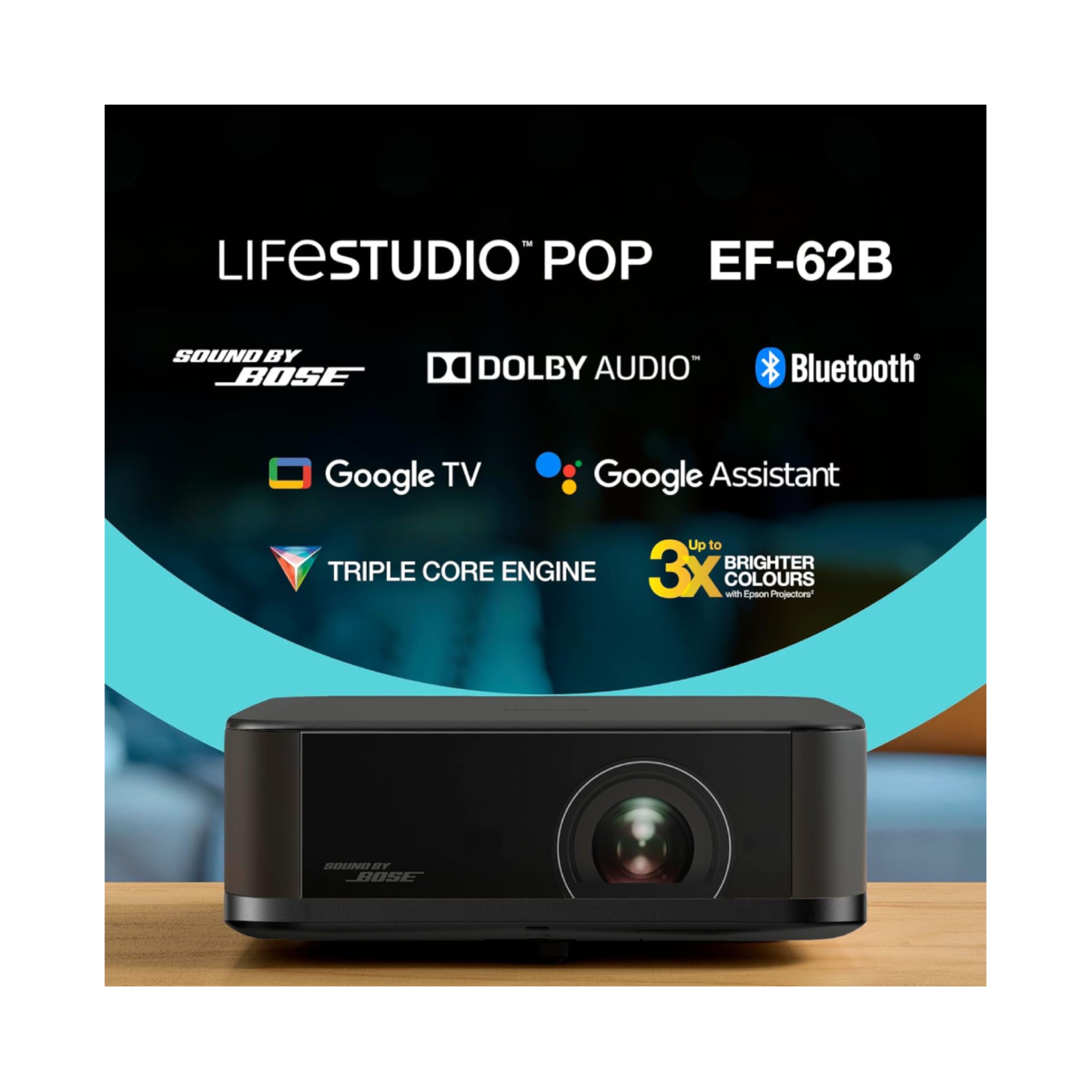 EPSON EF-62B 4K Pro UHD Φορητός Smart Βιντεοπροβολέας, Μαύρο | Epson| Image 3