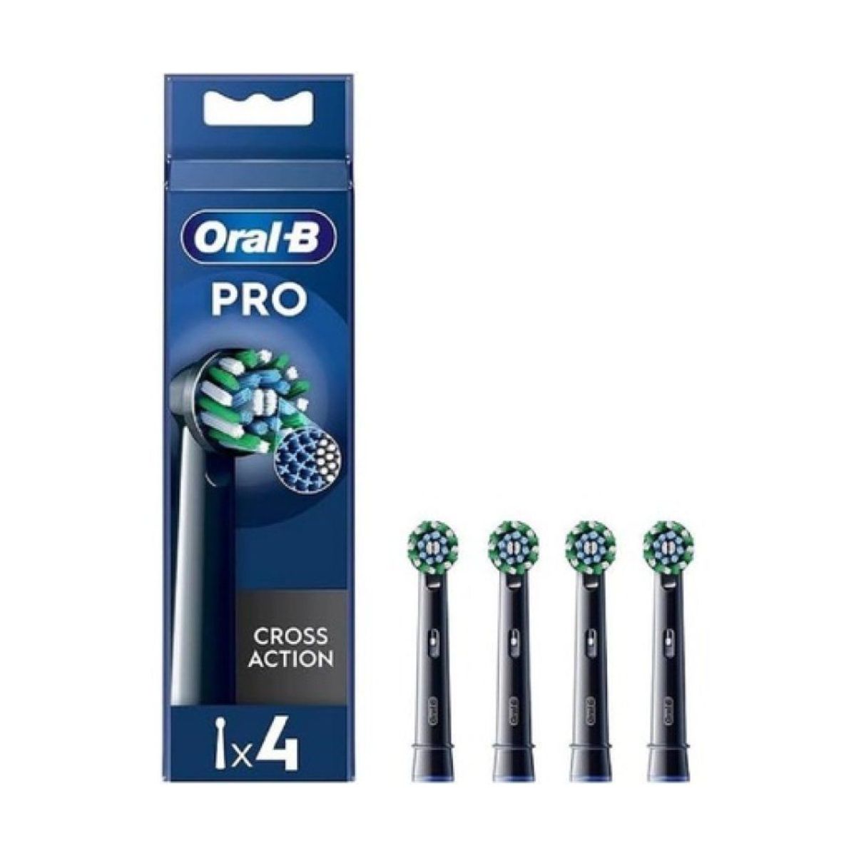 Image of suggested product: ORAL-B Cross Action Heads for Electric Toothbrush 4 Pieces, Black 
