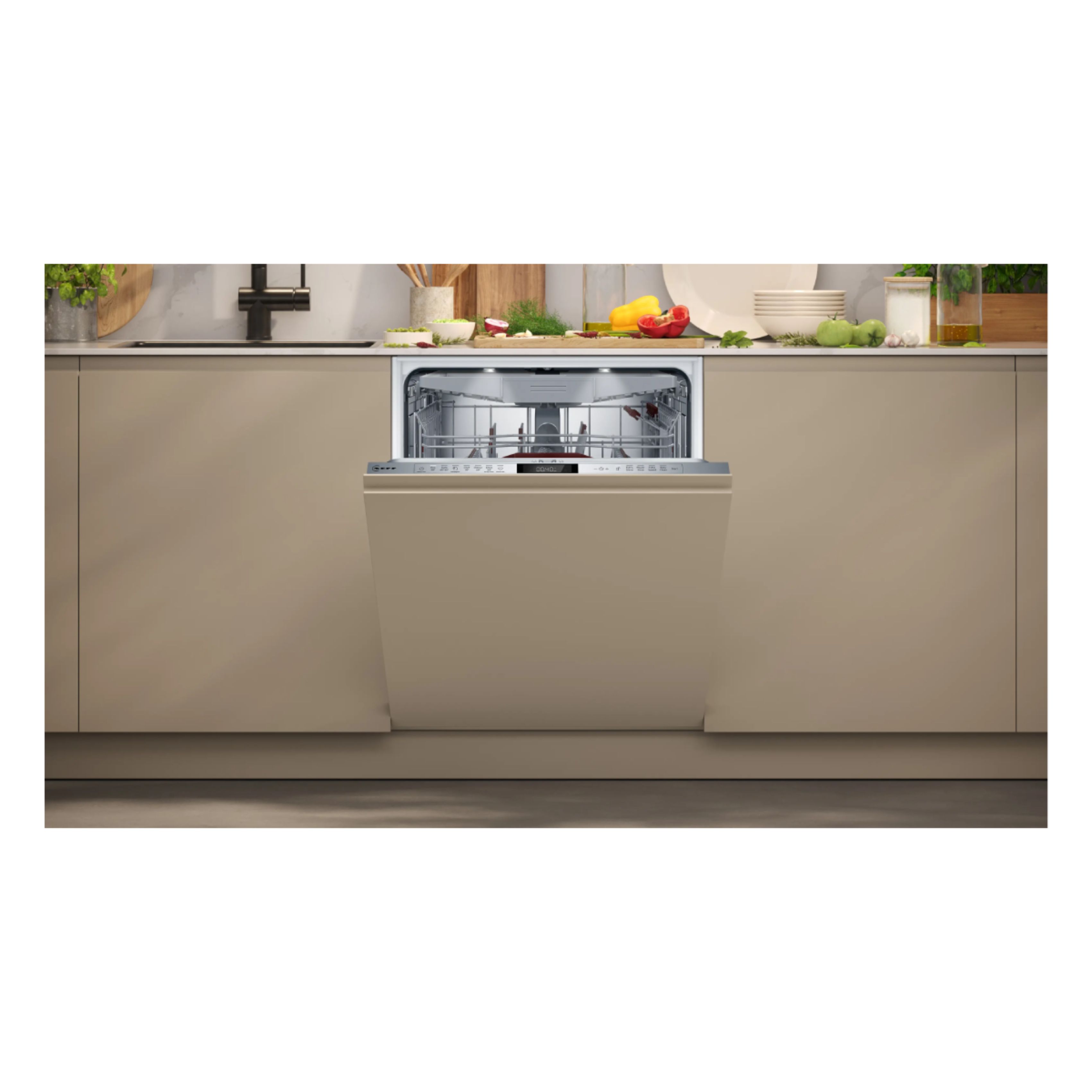NEFF S197YCX07E Πλήρως Εντοιχιζόμενο Πλυντήριο Πιάτων με VarioHinge, 60cm  | Neff| Image 2