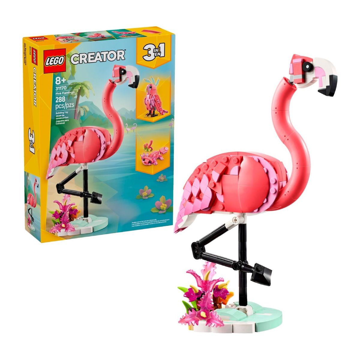 LEGO 105964 Creator 3-in-1 Wild Animals: Pink Flamingo  | Lego| Image 2