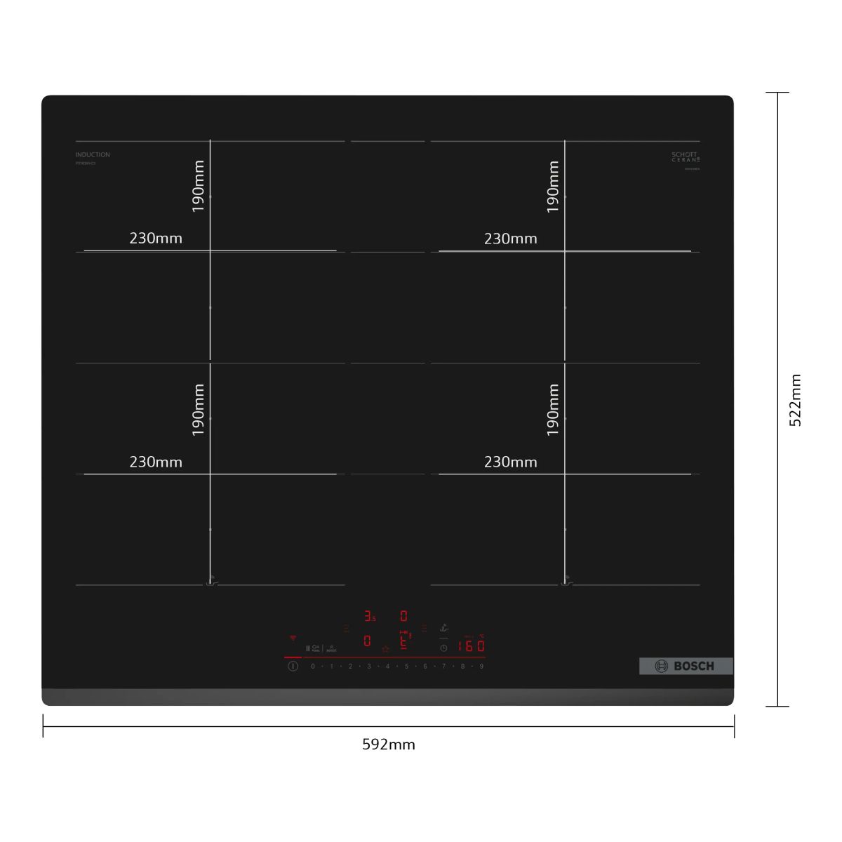 BOSCH PXY63KHC1E Direct Select Επαγωγική Εστία, 60cm | Bosch| Image 2