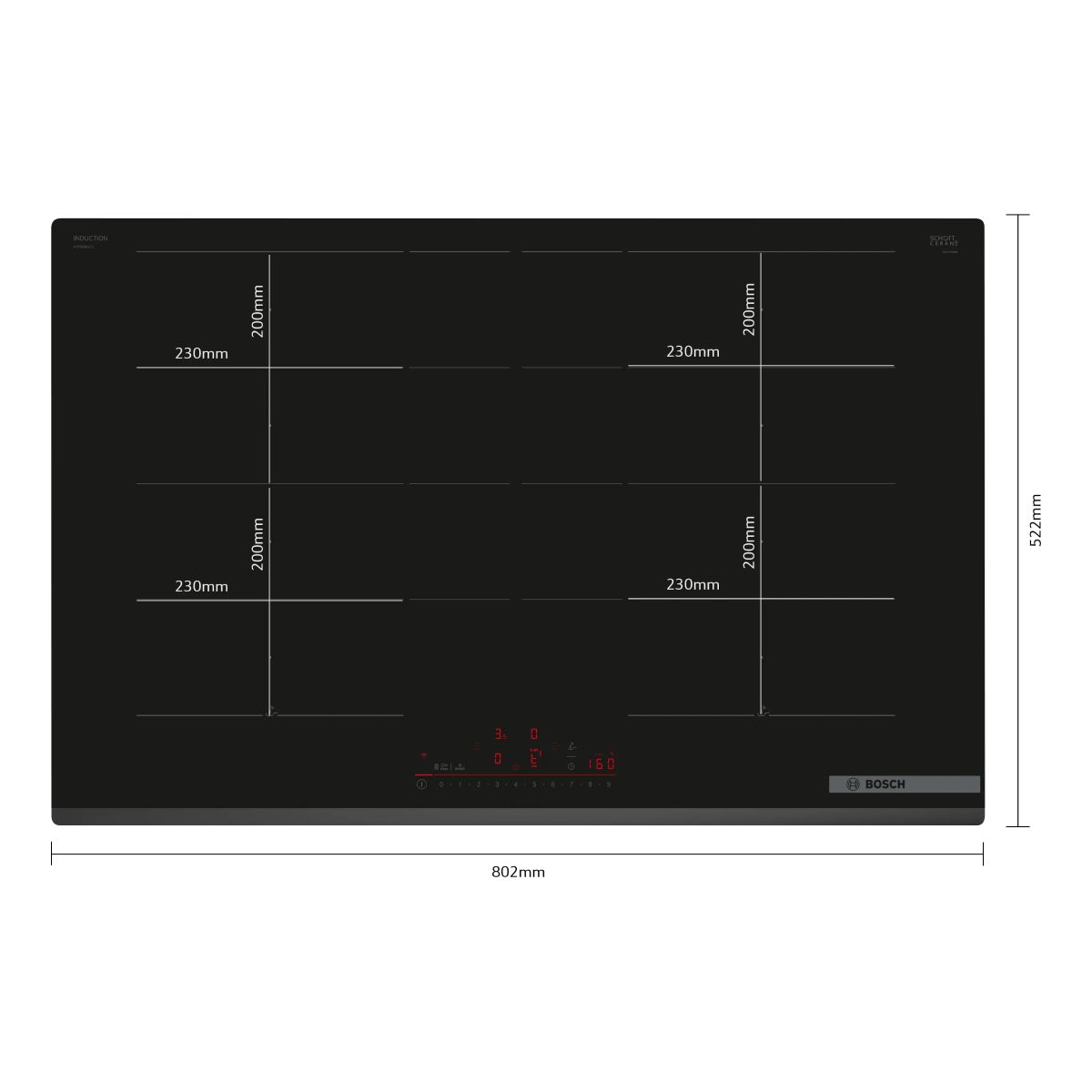 BOSCH PXY83KHC1E Direct Select Επαγωγική Εστία, 80cm | Bosch| Image 2