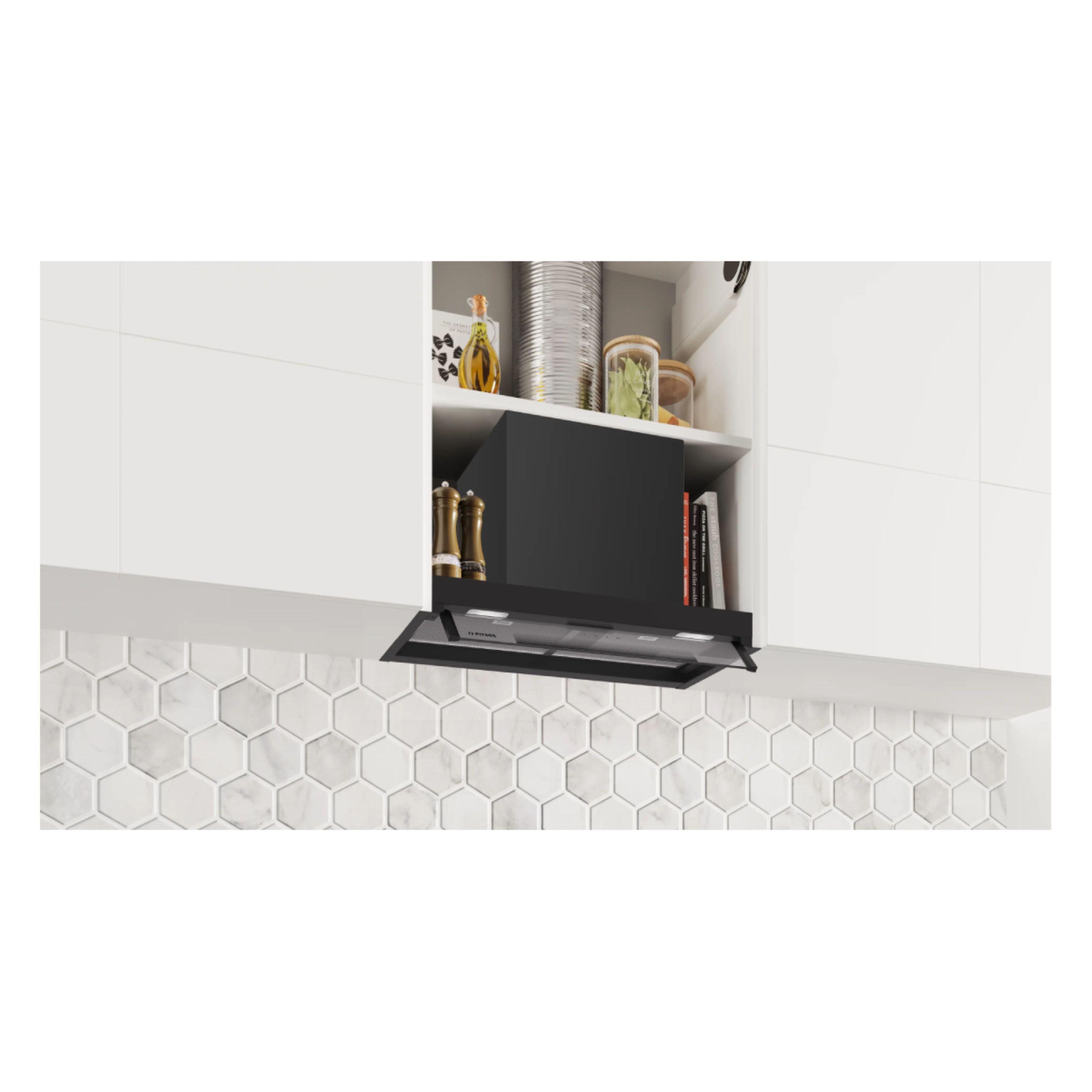 PITSOS PID6D76G Canopy Εντοιχιζόμενος Απορροφητήρας 60Cm, Μαύρο Ματ  | Pitsos| Image 3