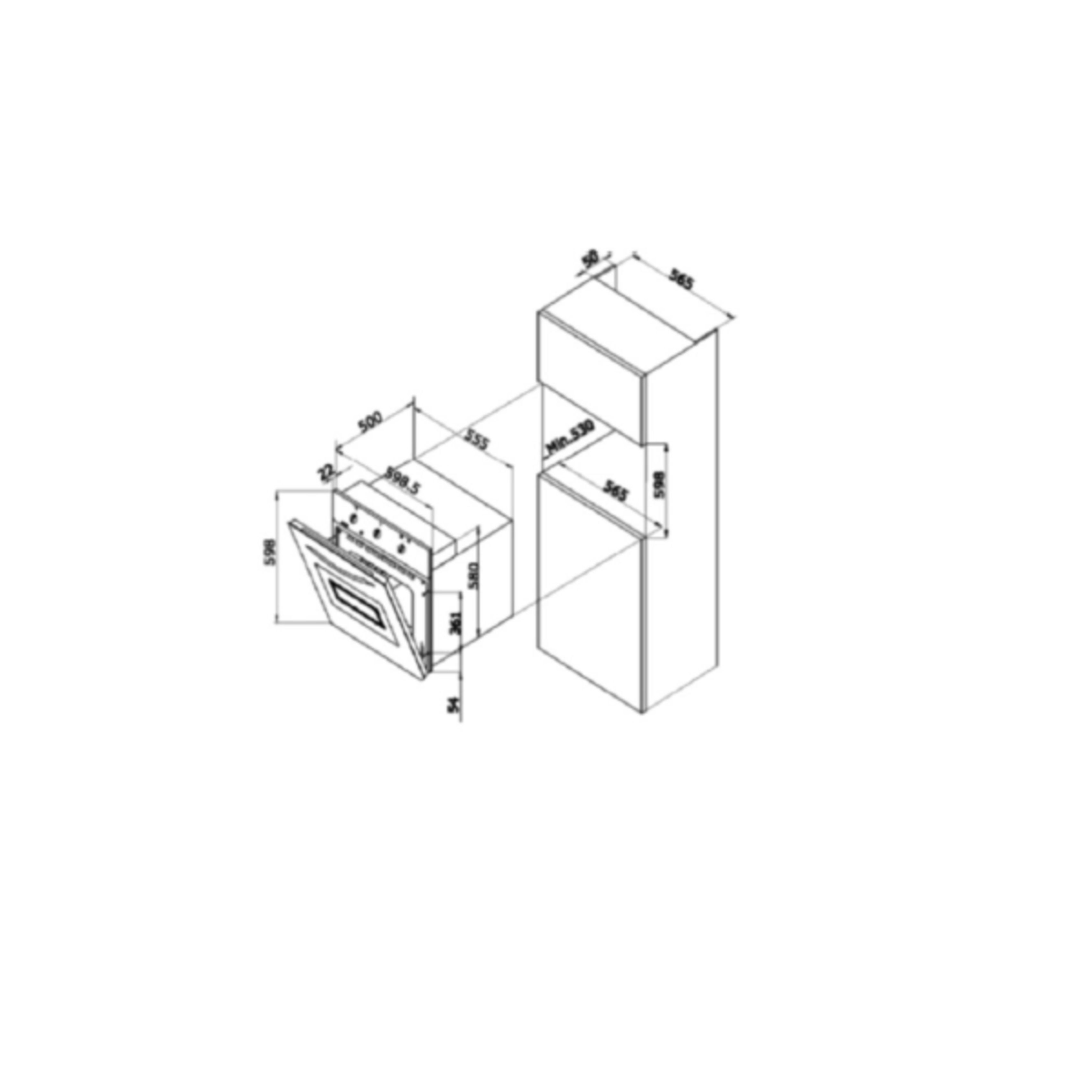 WILSON WFE85EBK.UK Εντοιχιζόμενος Φούρνος, Μαύρο | Wilson| Image 2