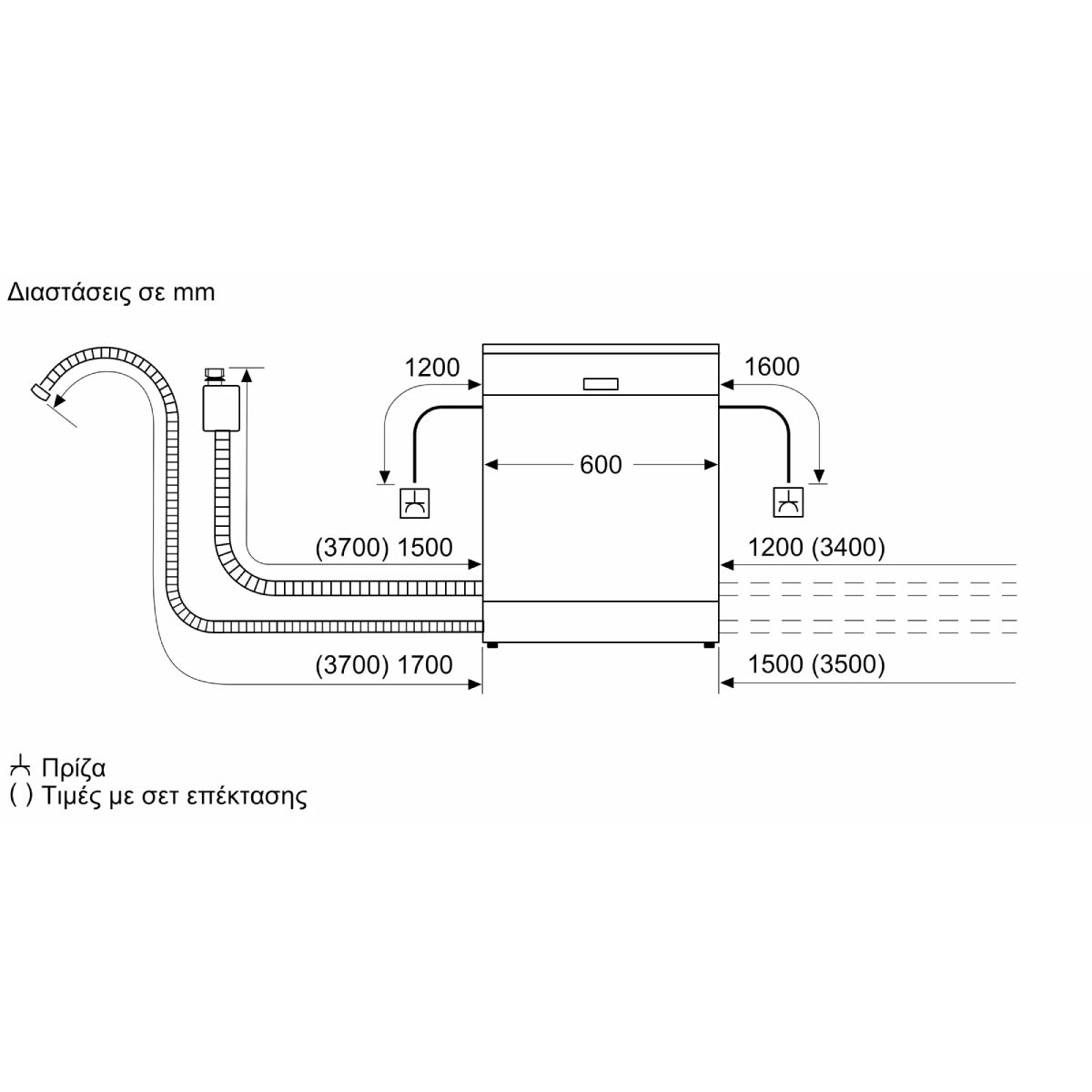 BOSCH SMP4ECC72S Εντοιχιζόμενο Πλυντήριο Πιάτων 60cm, Μαύρο Inox | Bosch| Image 9