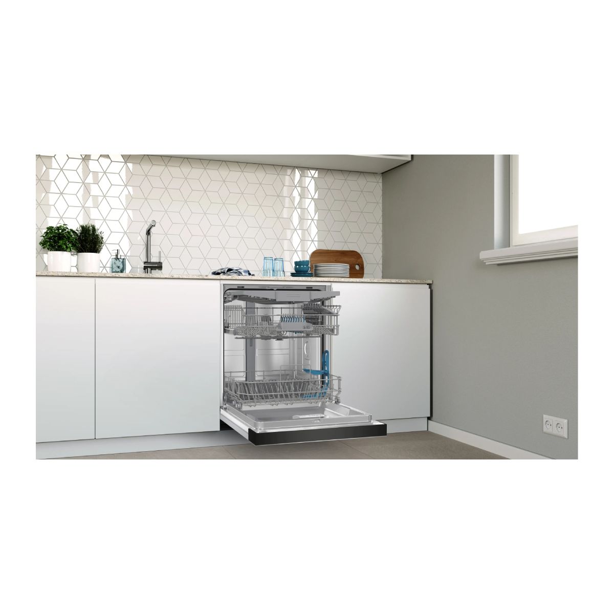 PITSOS DIF61I02 Ημιεντοιχιζόμενο Πλυντήριο Πιάτων 60cm, Brushed Steel | Pitsos| Image 4