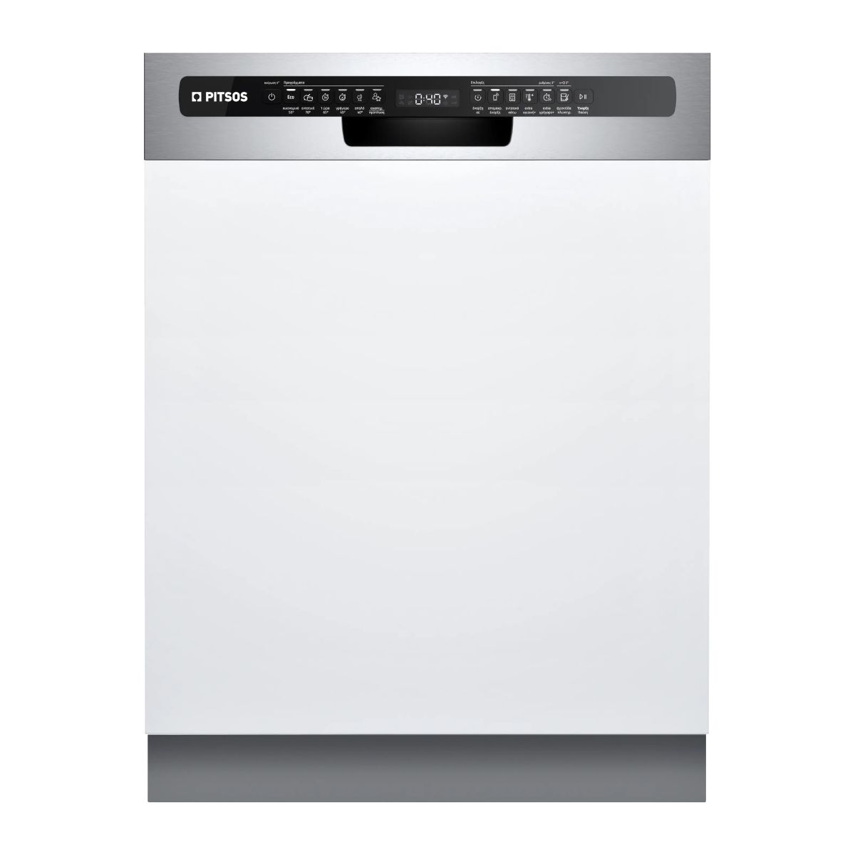 PITSOS DIF61I02 Ημιεντοιχιζόμενο Πλυντήριο Πιάτων 60cm, Brushed Steel | Pitsos| Image 1