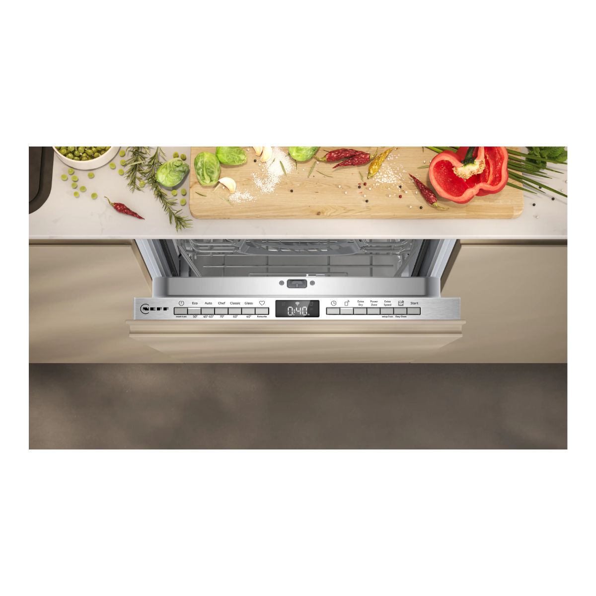 NEFF S875EMX35E Vario Hinge Πλήρως Εντοιχιζόμενο Πλυντήριο Πιάτων, 45cm | Neff| Image 4