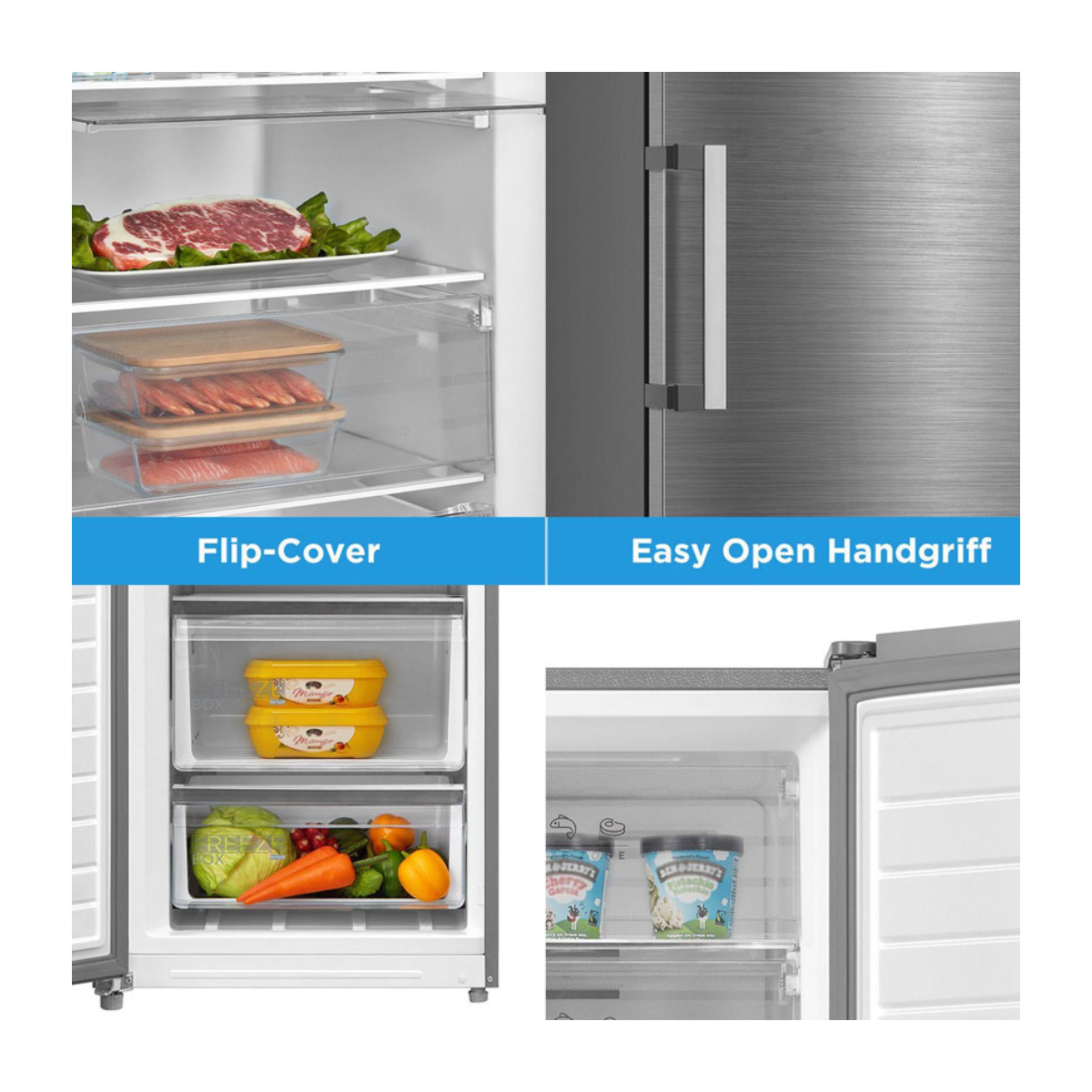 MIDEA MDRU385MTE46 Κατακόρυφος Καταψύκτης, Inox  | Midea| Image 3