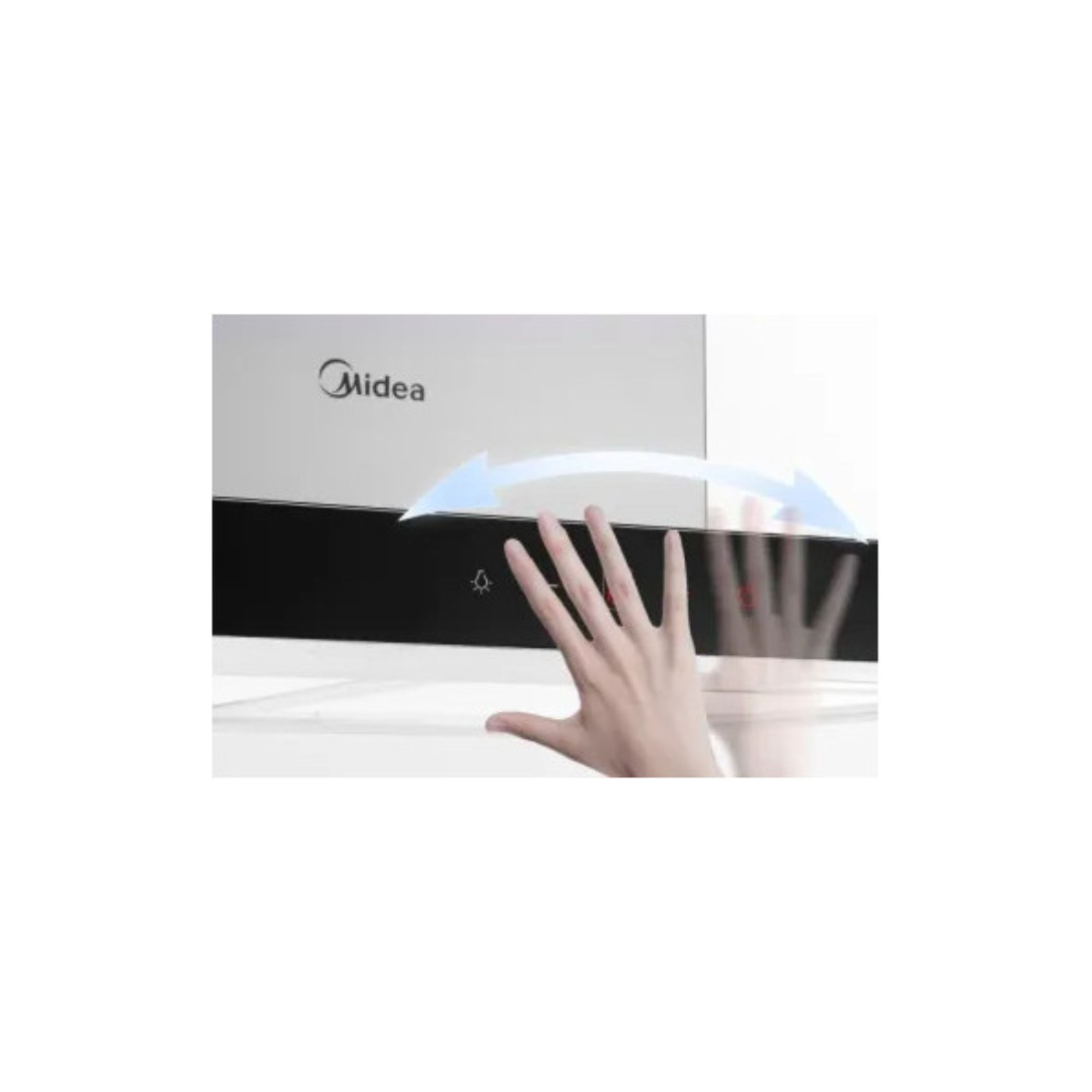 MIDEA MH60B4300B Απορρροφητήρας Τζάκι 60cm, Μαύρο Γυαλί | Midea| Image 2
