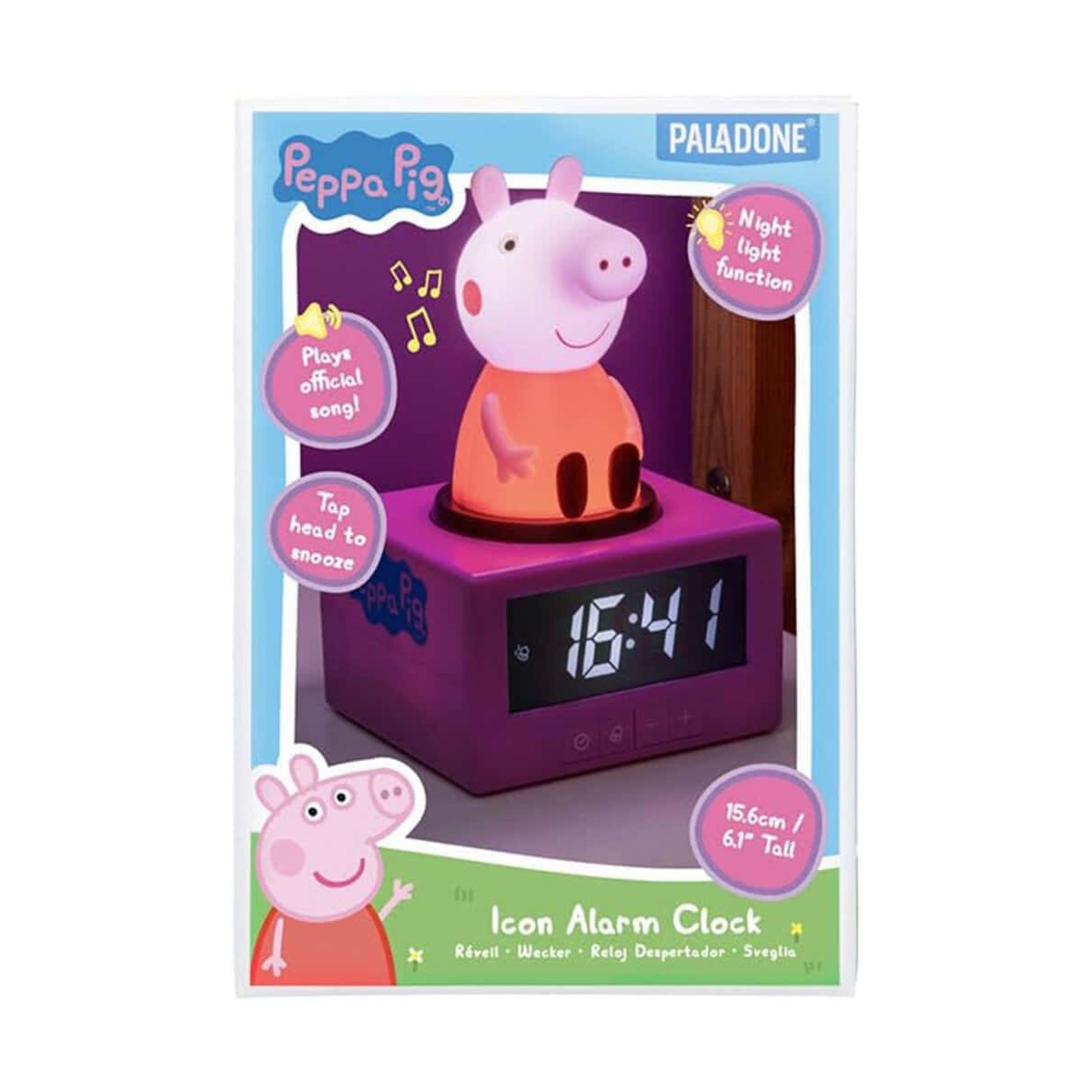 PALADONE 98017 Icons Peppa Pig – Επιτραπέζιο Ρολόι με Ξυπνητήρι Peppa το Γουρουνάκι | Paladone| Image 1