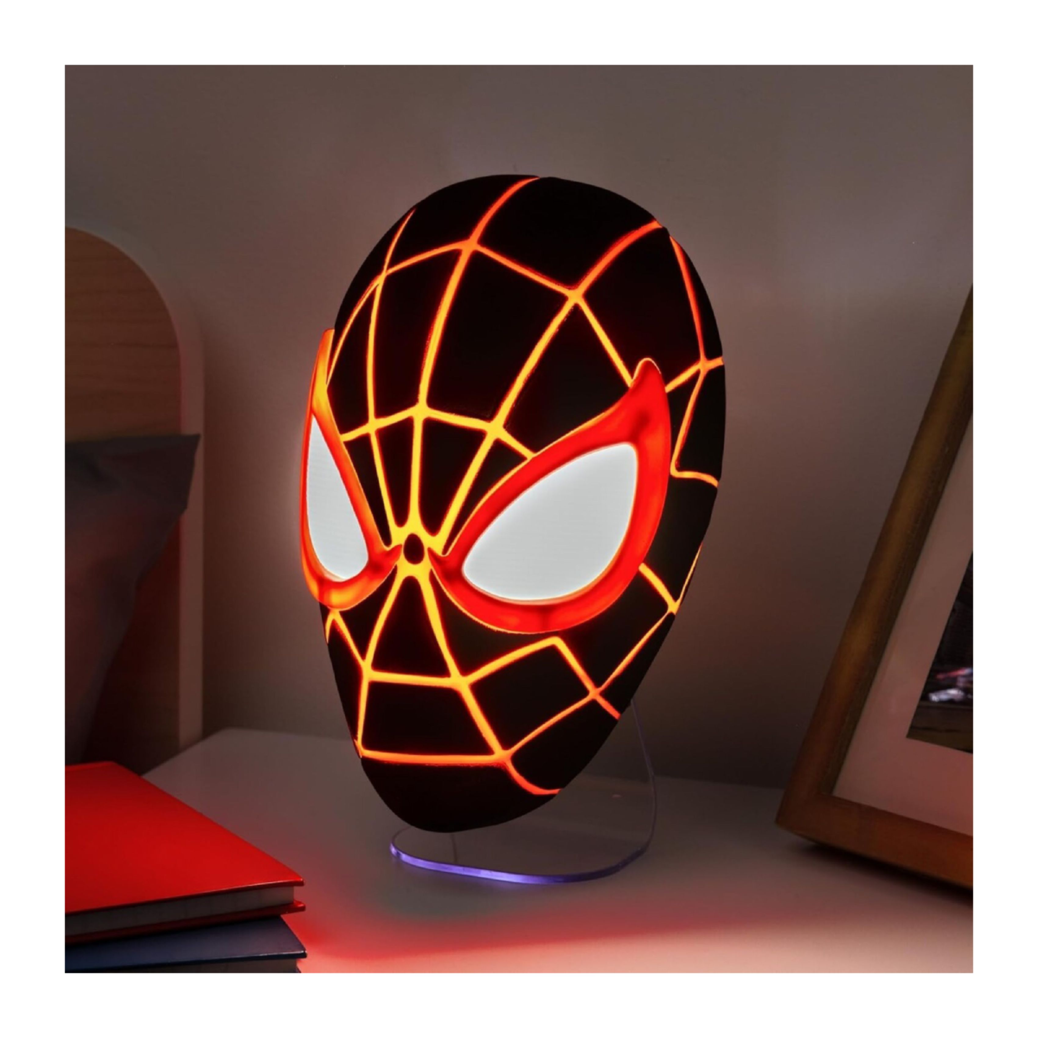 PALADONE 104482 Marvel Spiderman Miles Morales – Φωτιστικό Μάσκα για Τοίχο ή Επιτραπέζιο Spiderman  | Paladone| Image 4
