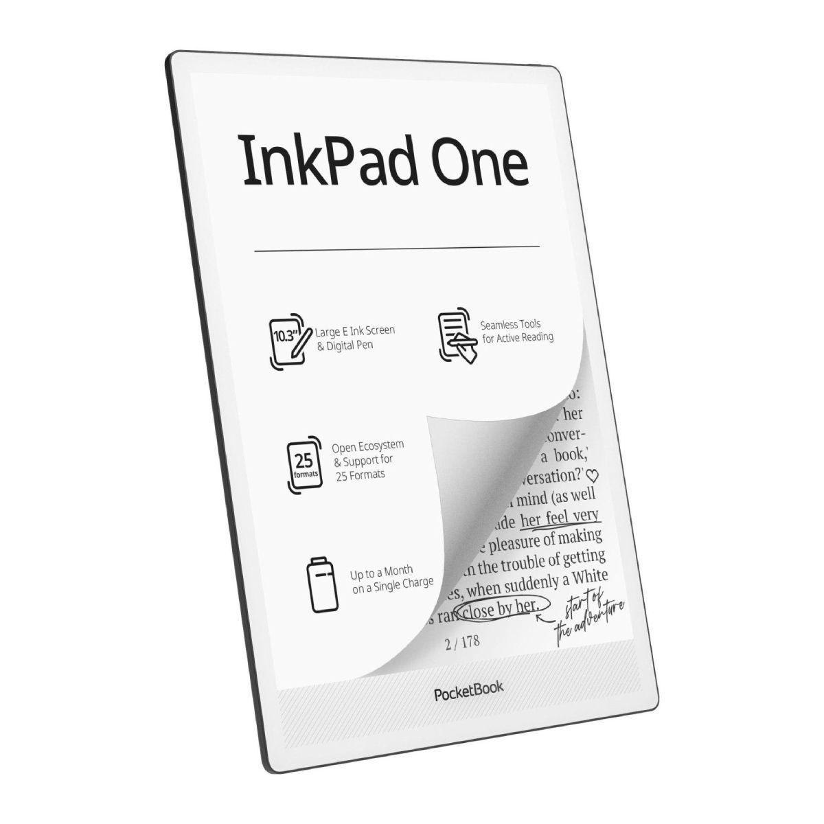 POCKETBOOK InkPad One E-Reader 10.3", Black Matte  | Pocketbook| Image 2