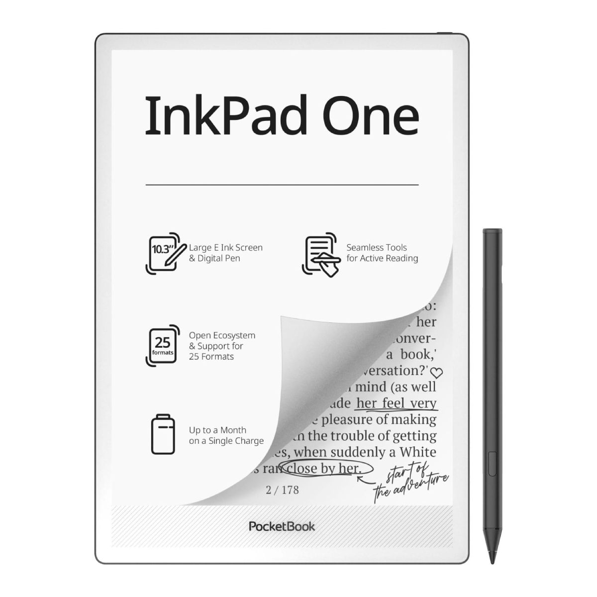 Image of suggested product: POCKETBOOK InkPad One E-Reader 10.3", Mαύρο Ματ