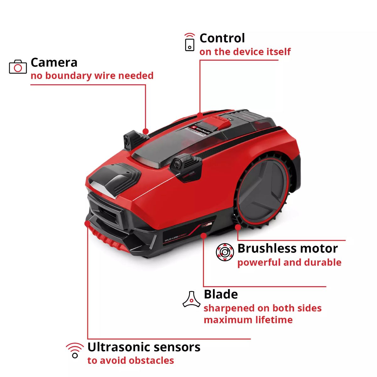 EINHELL 3413991 FREELEXO CAM 500 Ρομποτική Χλοοκοπτική Μηχανή 18V με Κάμερα | Einhell| Image 3