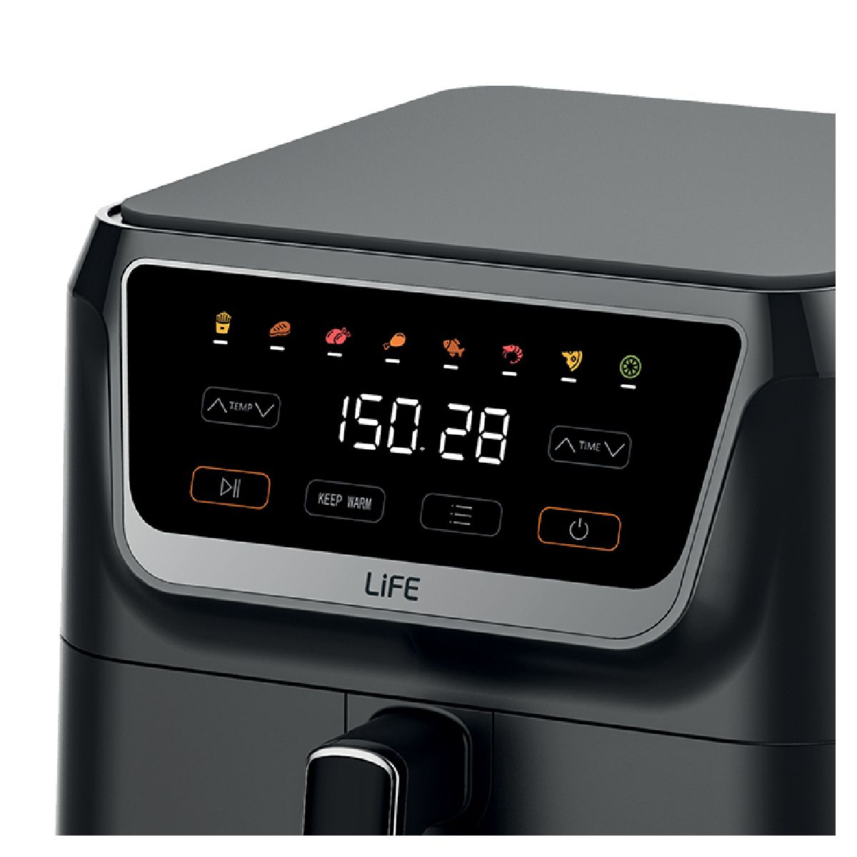 LIFE 221-0412 GR8 Φριτέζα Αέρος 8Lt, Μαύρο  | Life| Image 3