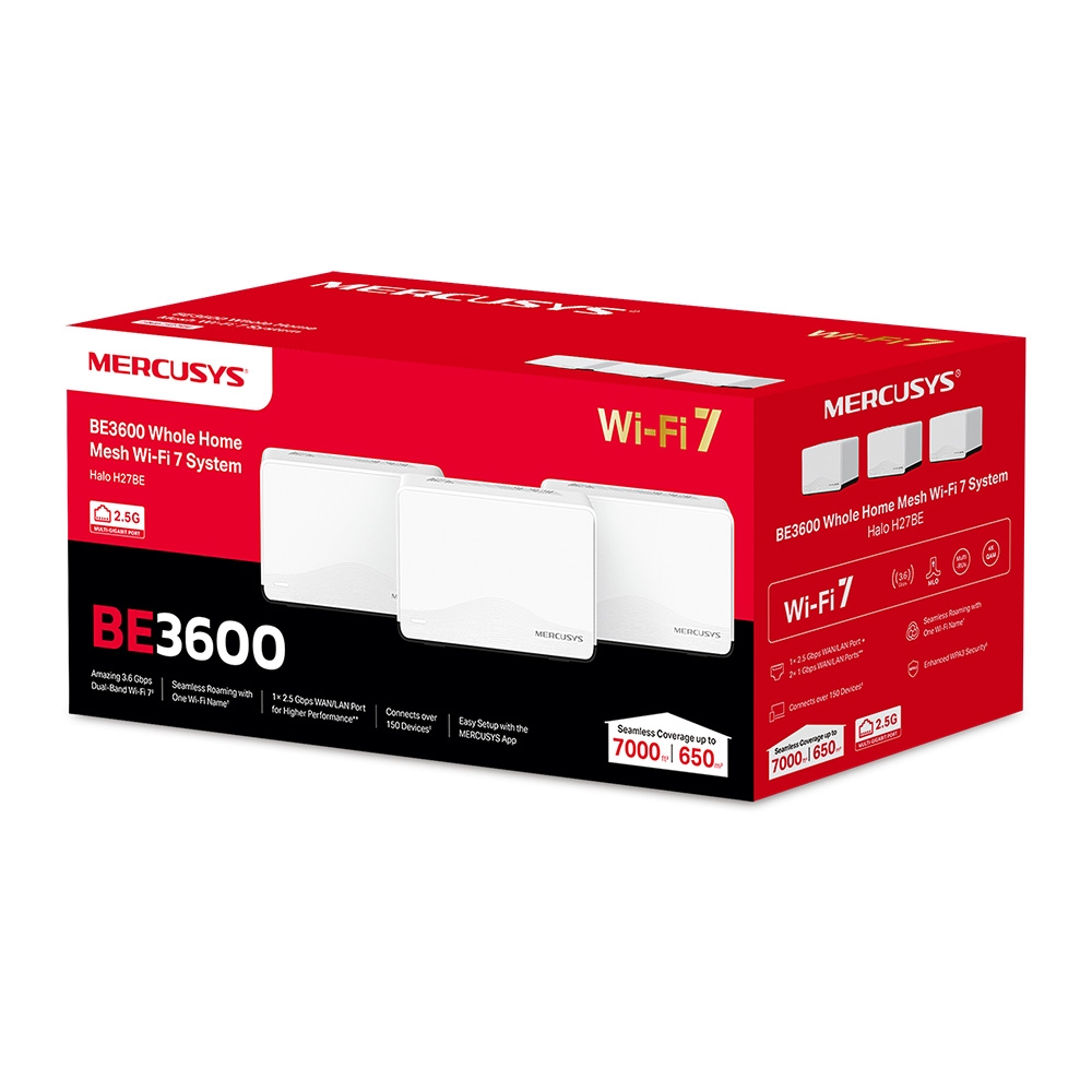 MERCUSYS Halo H27BE Σύστημα Mesh Wi-Fi 7, 3 Τεμάχια | Mercusys| Image 4