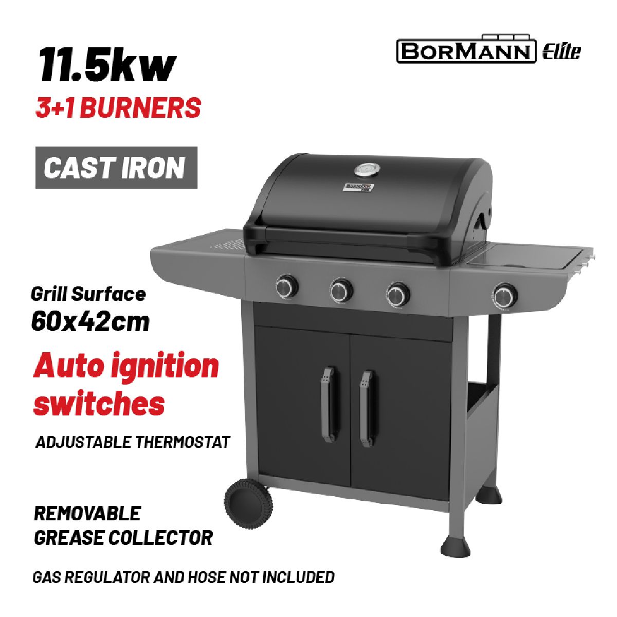  BORMANN ELITE BBQ6031 Ψησταριά Υγραερίου Forge 3+1 Εστίες | Bormann| Image 1