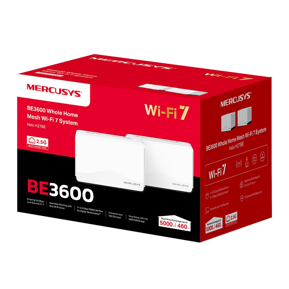 MERCUSYS Halo H27BE Σύστημα Mesh Wi-Fi 7, 2 Τεμάχια | Mercusys| Image 4
