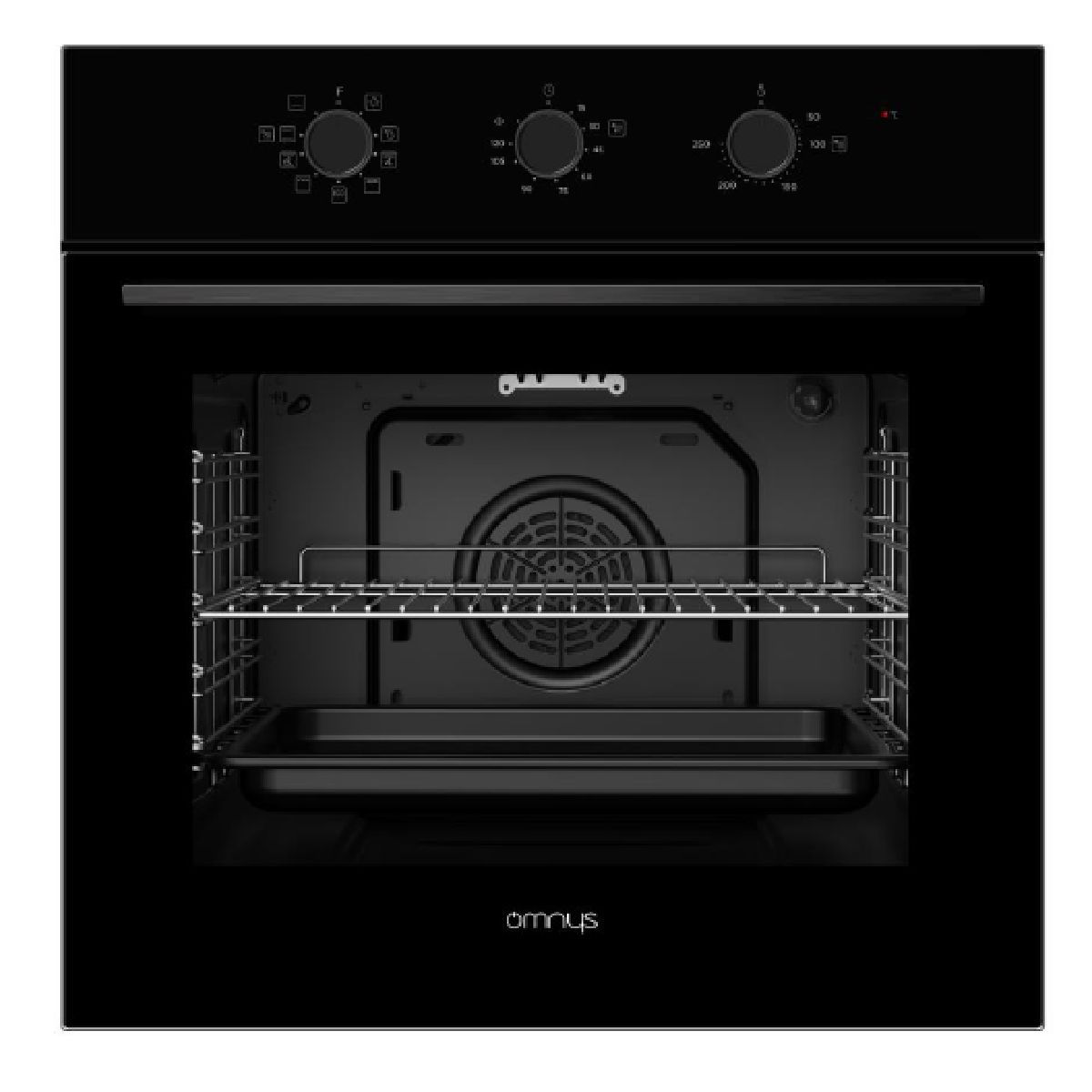 Image of suggested product: OMNYS OV7009MRBL Εντοιχιζόμενος Φούρνος 70Lt, Μαύρο Γυαλί