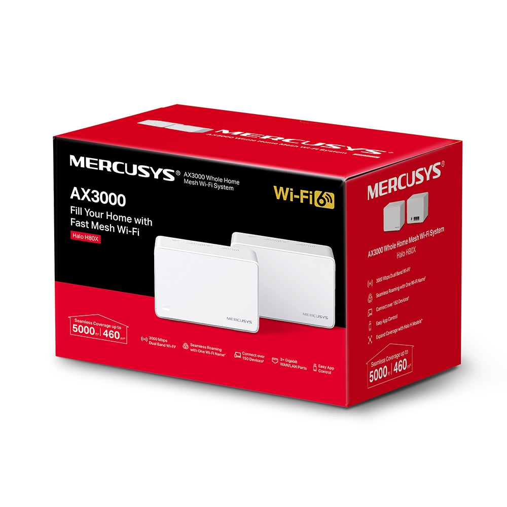 MERCUSYS Halo H80X Σύστημα Mesh Wi-Fi 6, 2 Τεμάχια | Mercusys| Image 3
